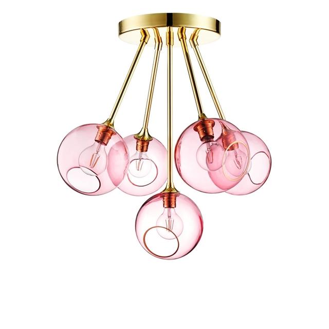Design by Us Ballroom Molecule Taklampa Rosé/Guld