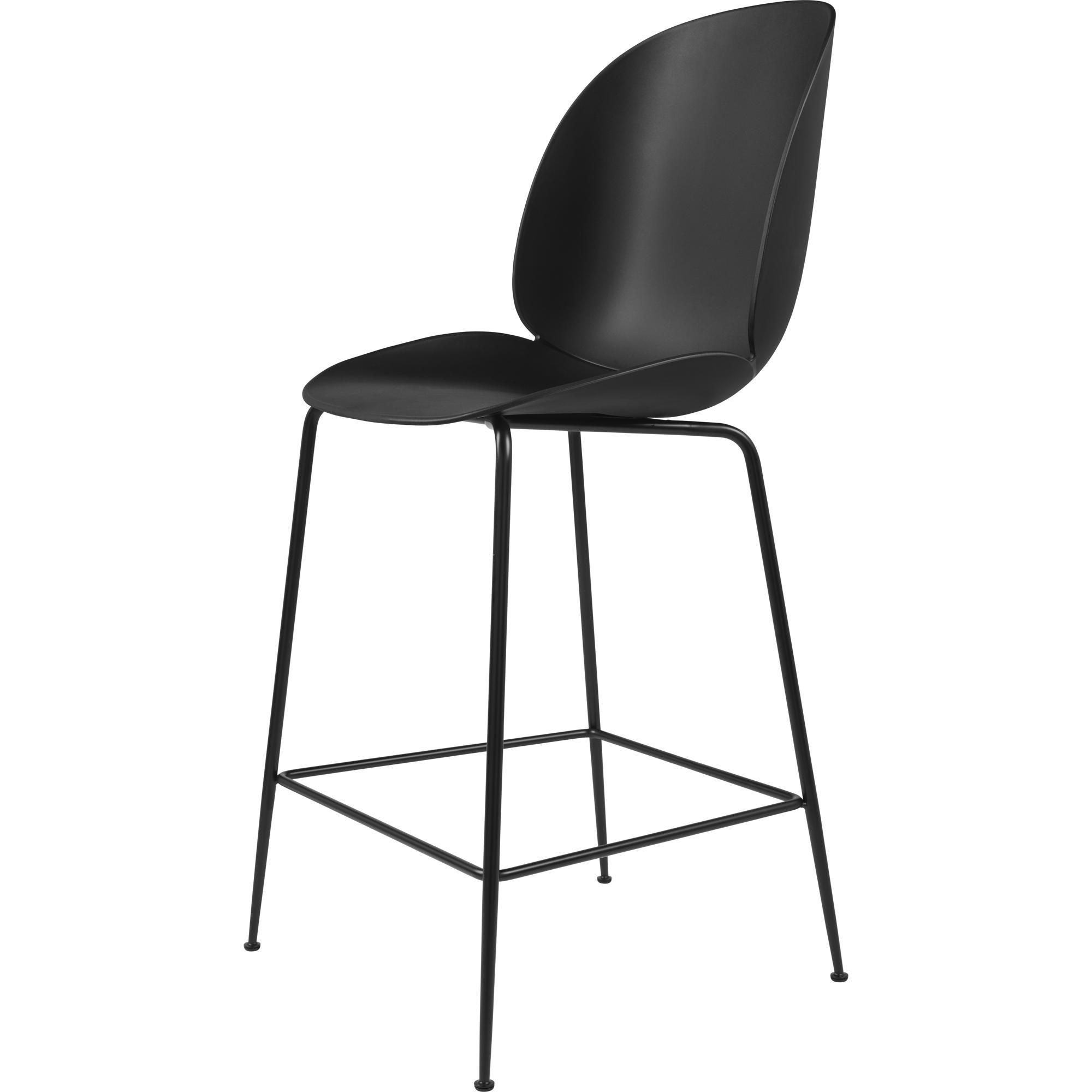 GUBI Beetle Bar Stool 65 Conic Base Matt Black/ Black