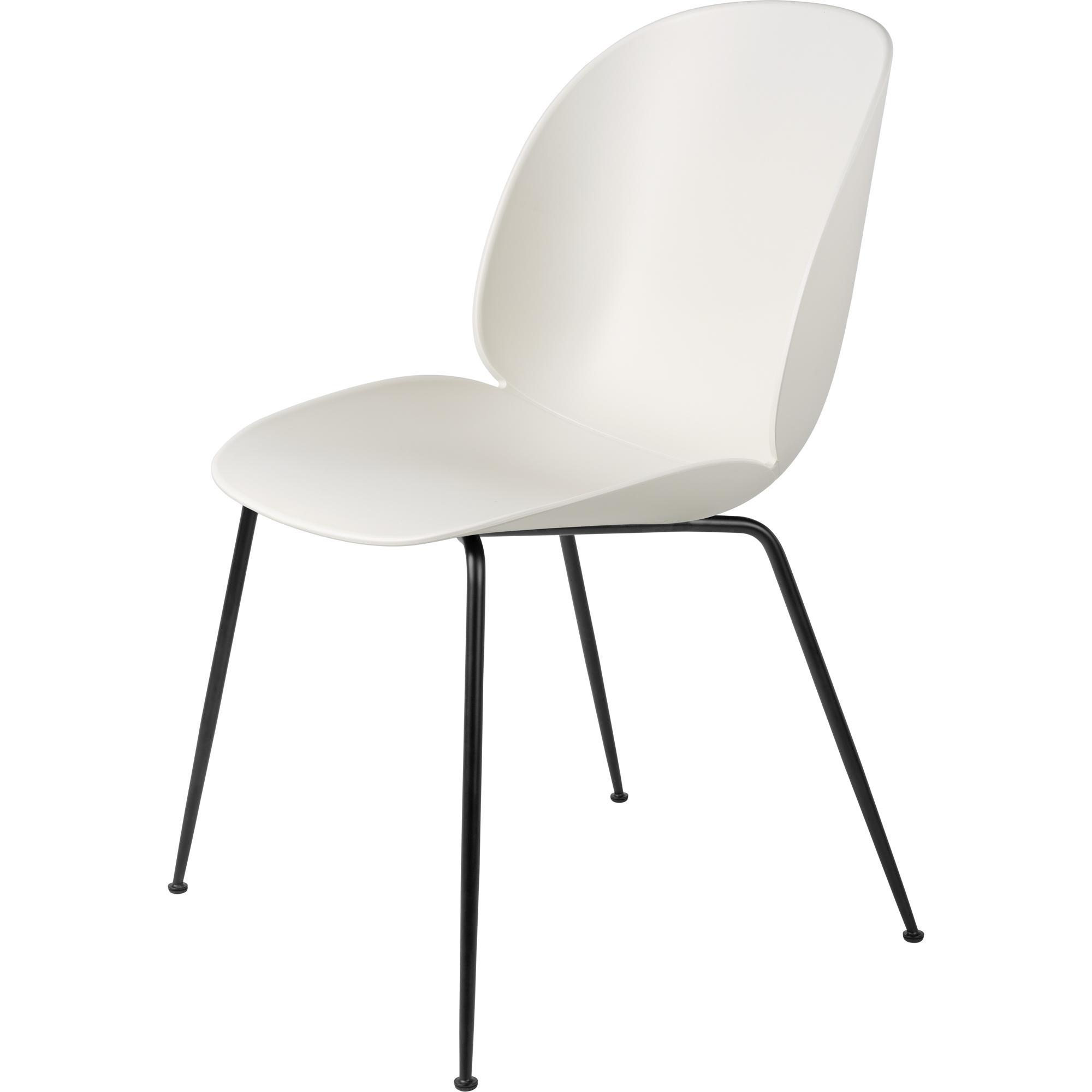 GUBI Beetle Dining Chair Conic Base Matt Black/ Alabaster White