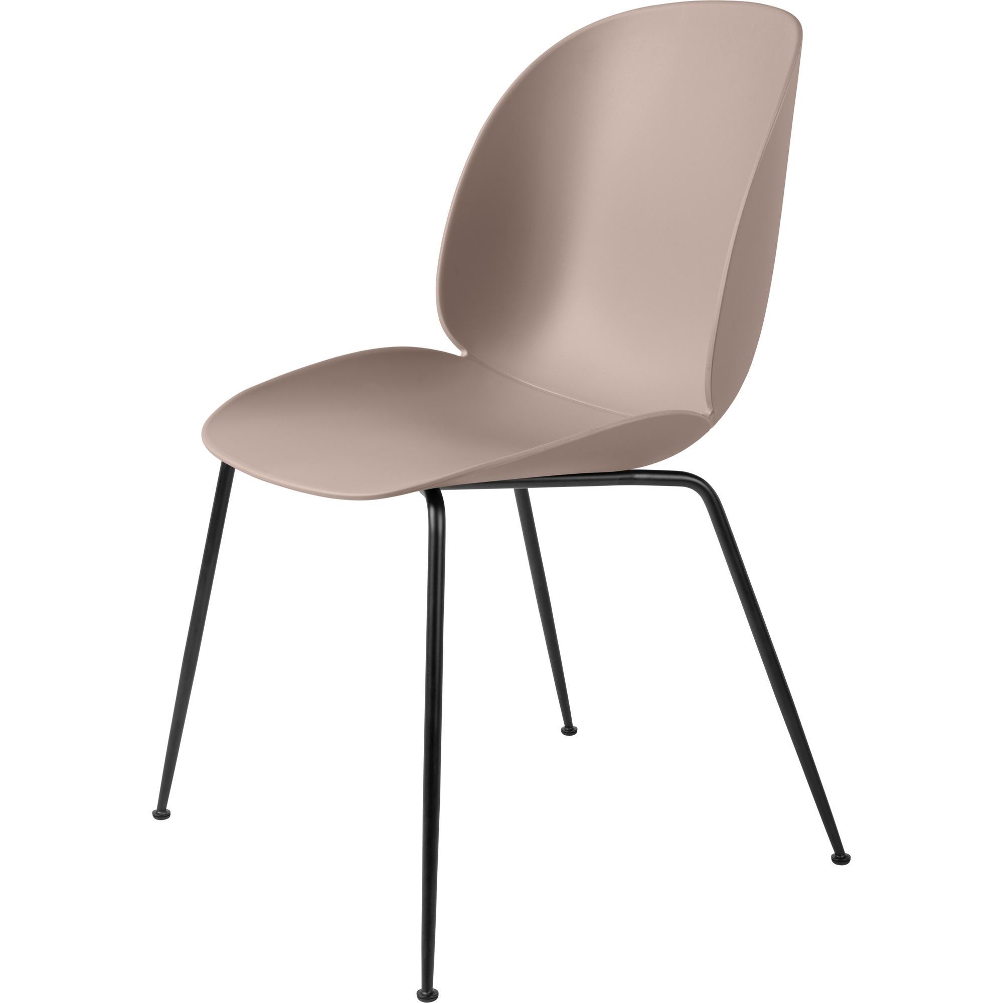 GUBI Beetle Dining Chair Conic Base Matt Black/ Sweet Pink