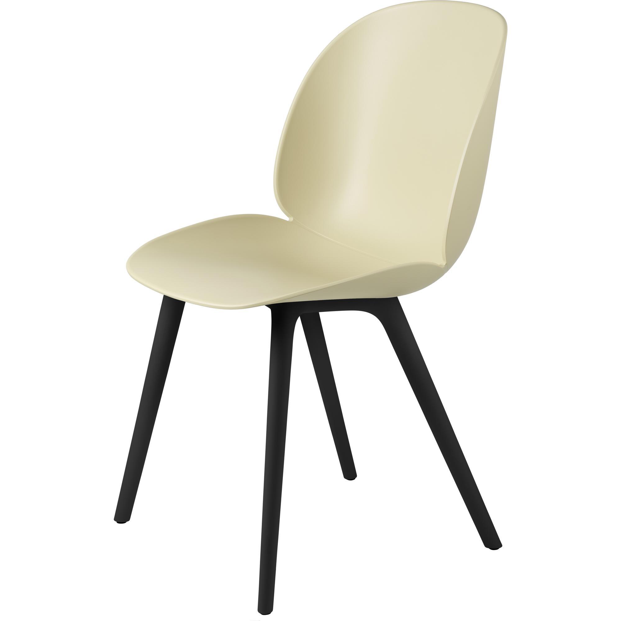 GUBI Beetle Dining Chair Black Plastic Base/ Pastel Green