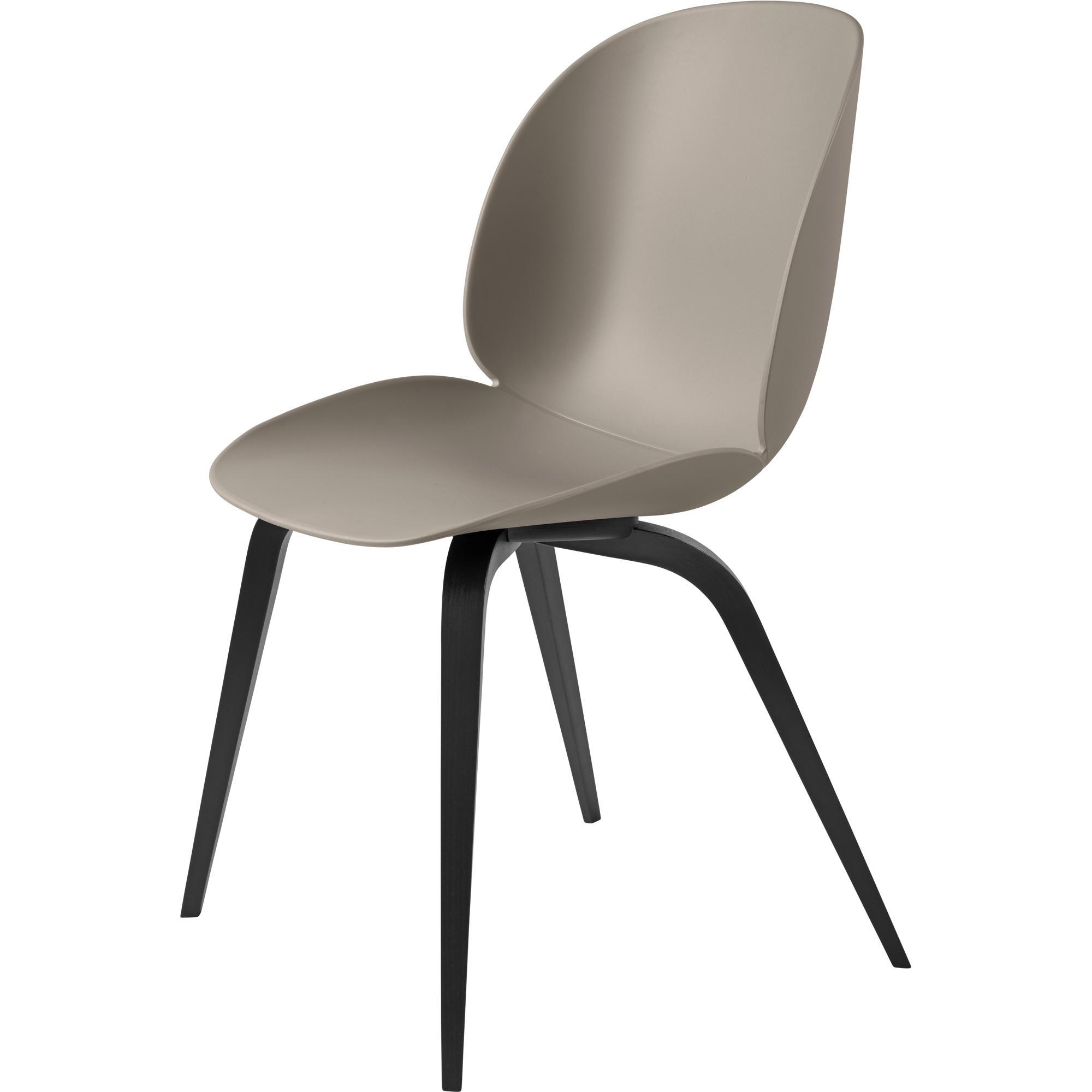 GUBI Beetle Dining Chair Wooden Base Black Stained Beech Semi- Mat/ New Beige