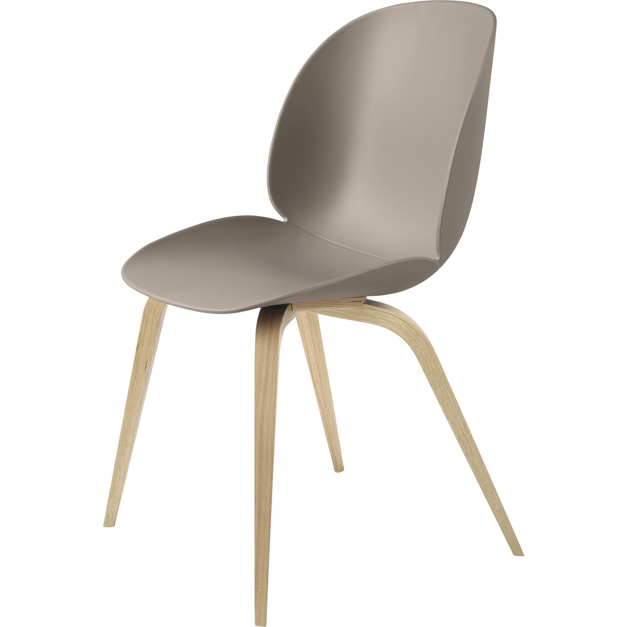 GUBI Beetle Dining Chair Wooden Base Oak Semi Matt/ New Beige