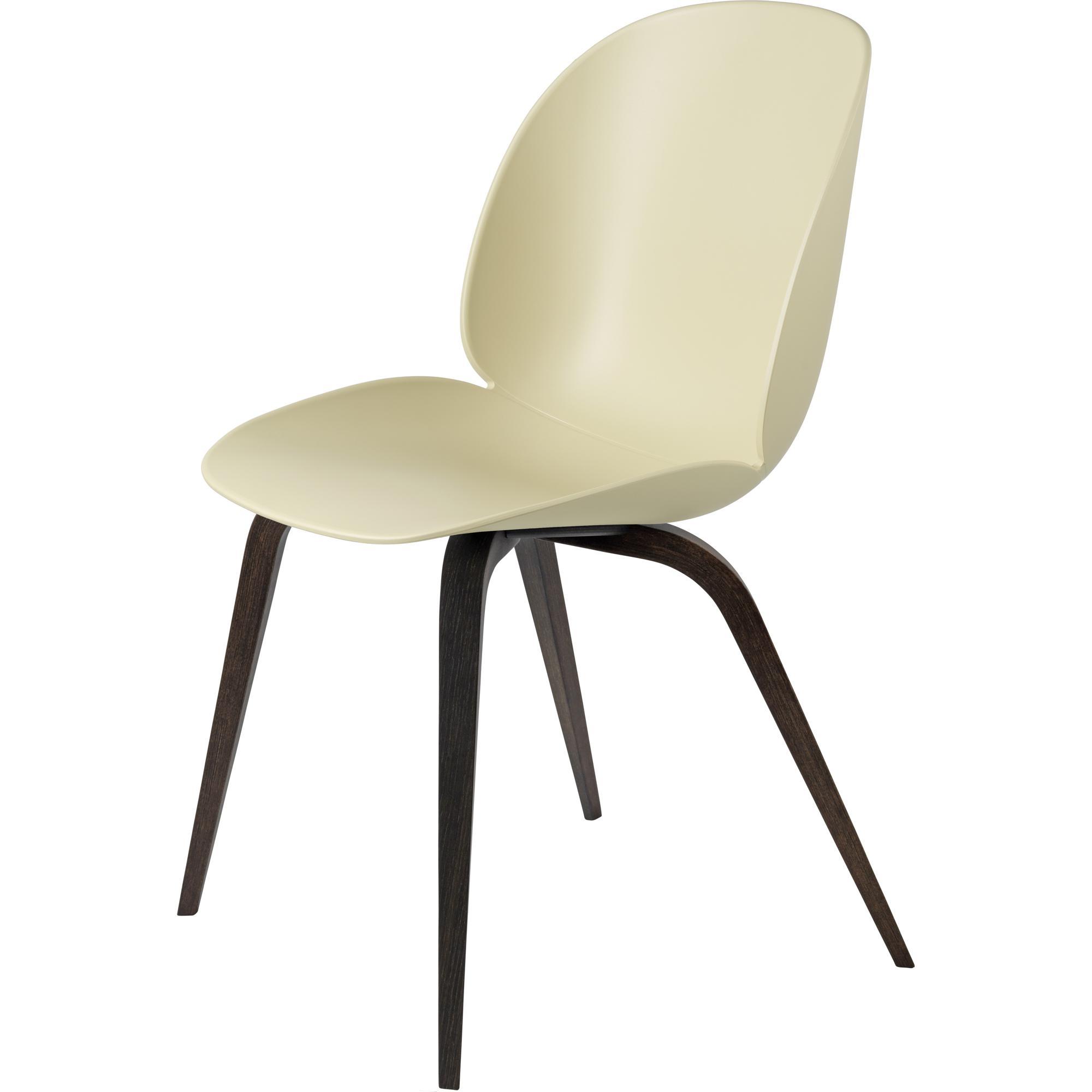 GUBI Beetle Dining Chair Wooden Base Smoked Oak Matt/Pastel Green