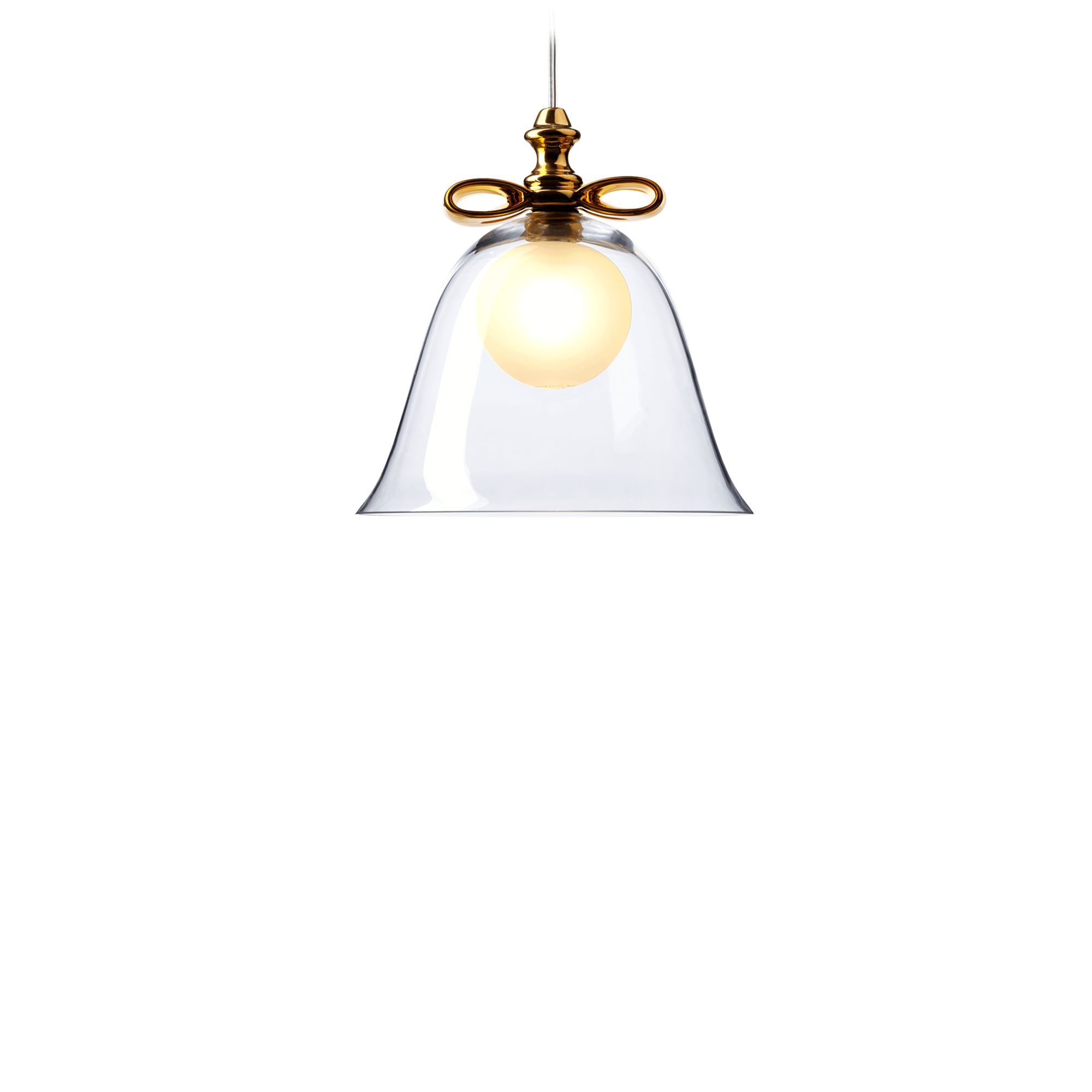 Moooi Bell Lampadario Piccolo Oro/Trasparente