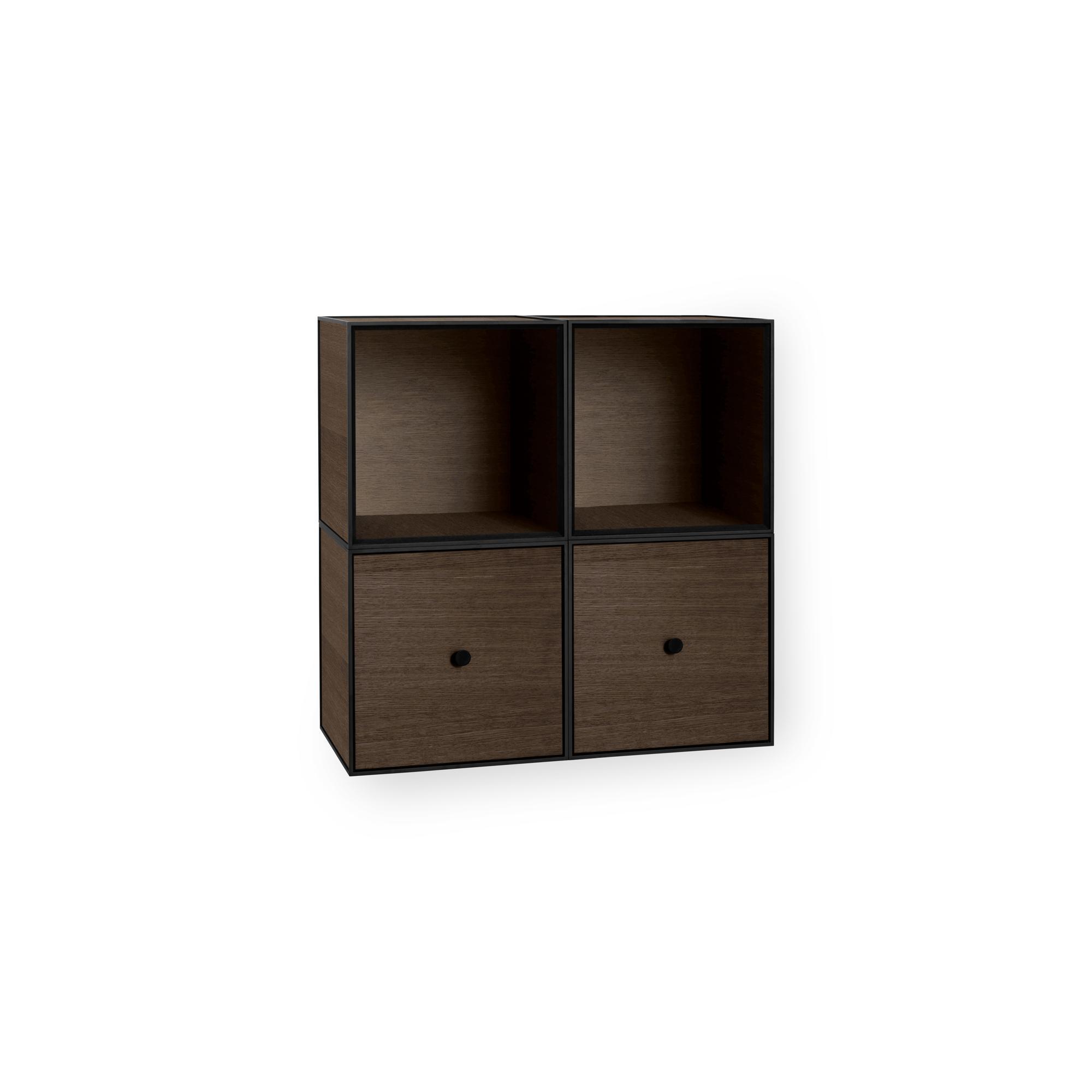 Audo Frame Square -kirjahylly Standard Smoked Oak