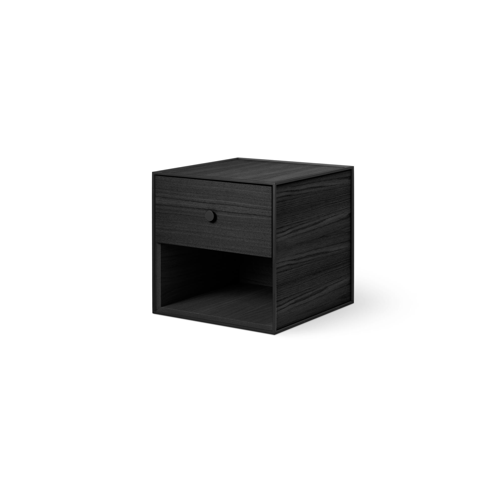 Audo Frame 35 With 1 Drawer 35x35x35 Black Ash