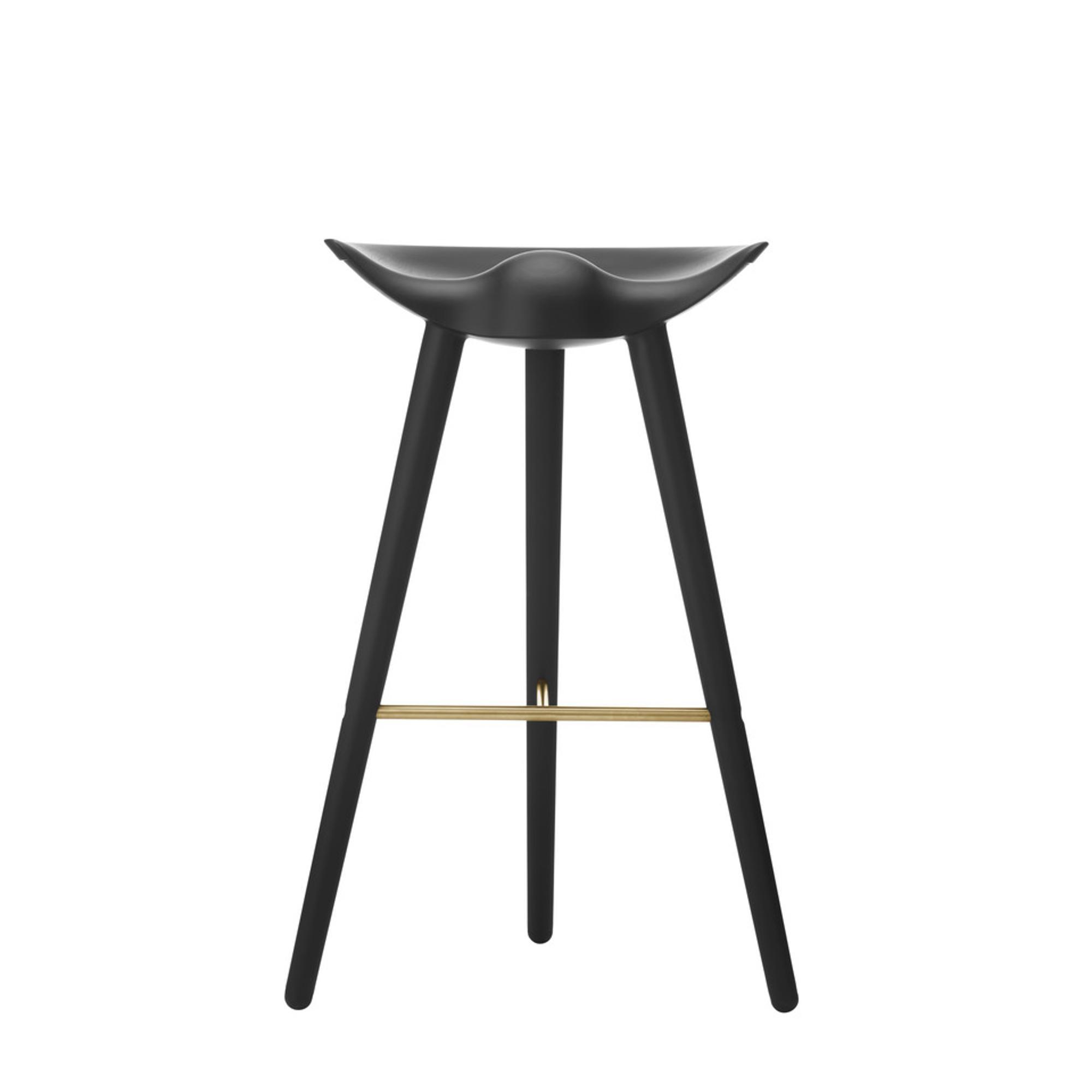 Audo ML42 Bar Stool Black Stained Beech/ Brass