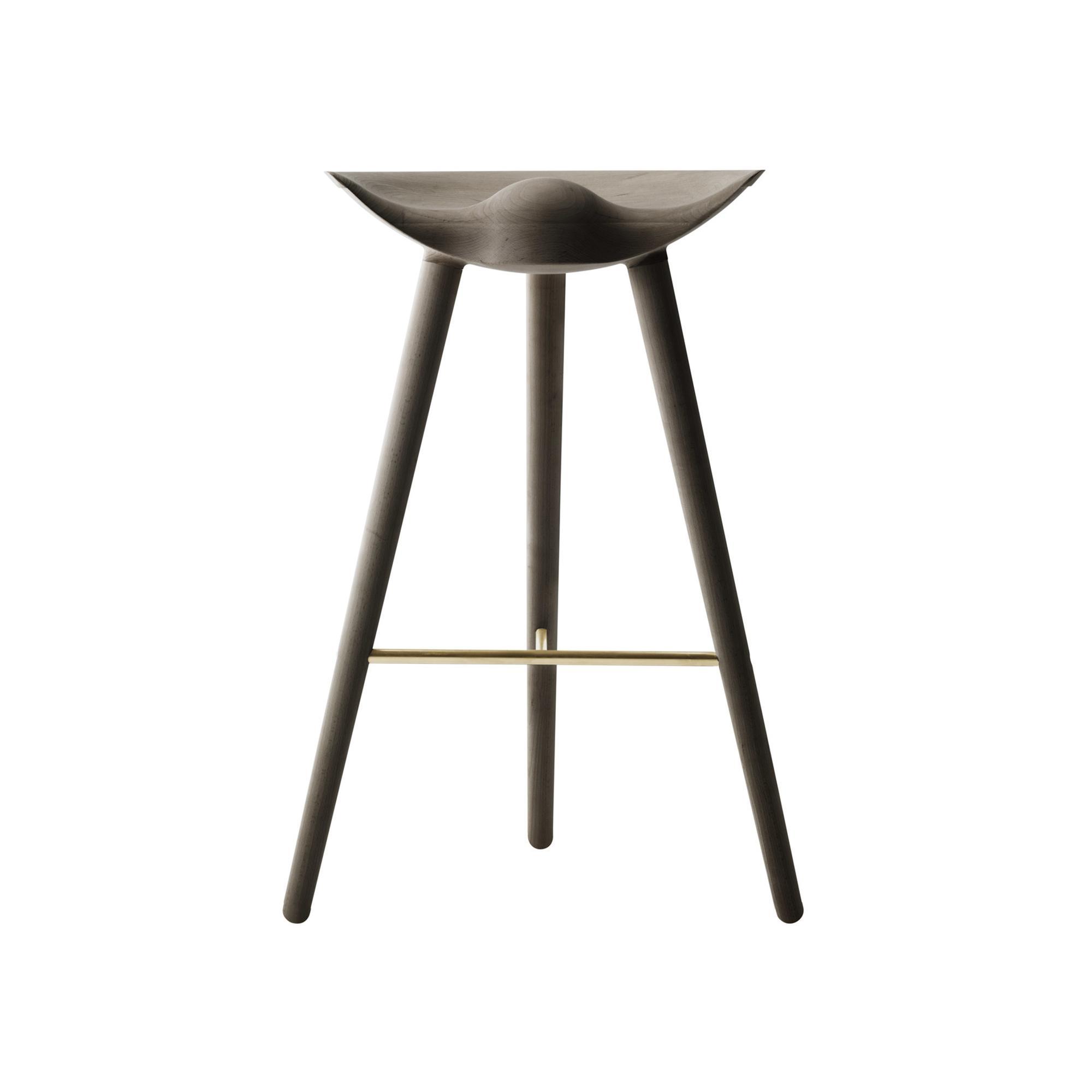 Audo ML42 Bar Stool Black Stained Brunolied Oak/ Brass