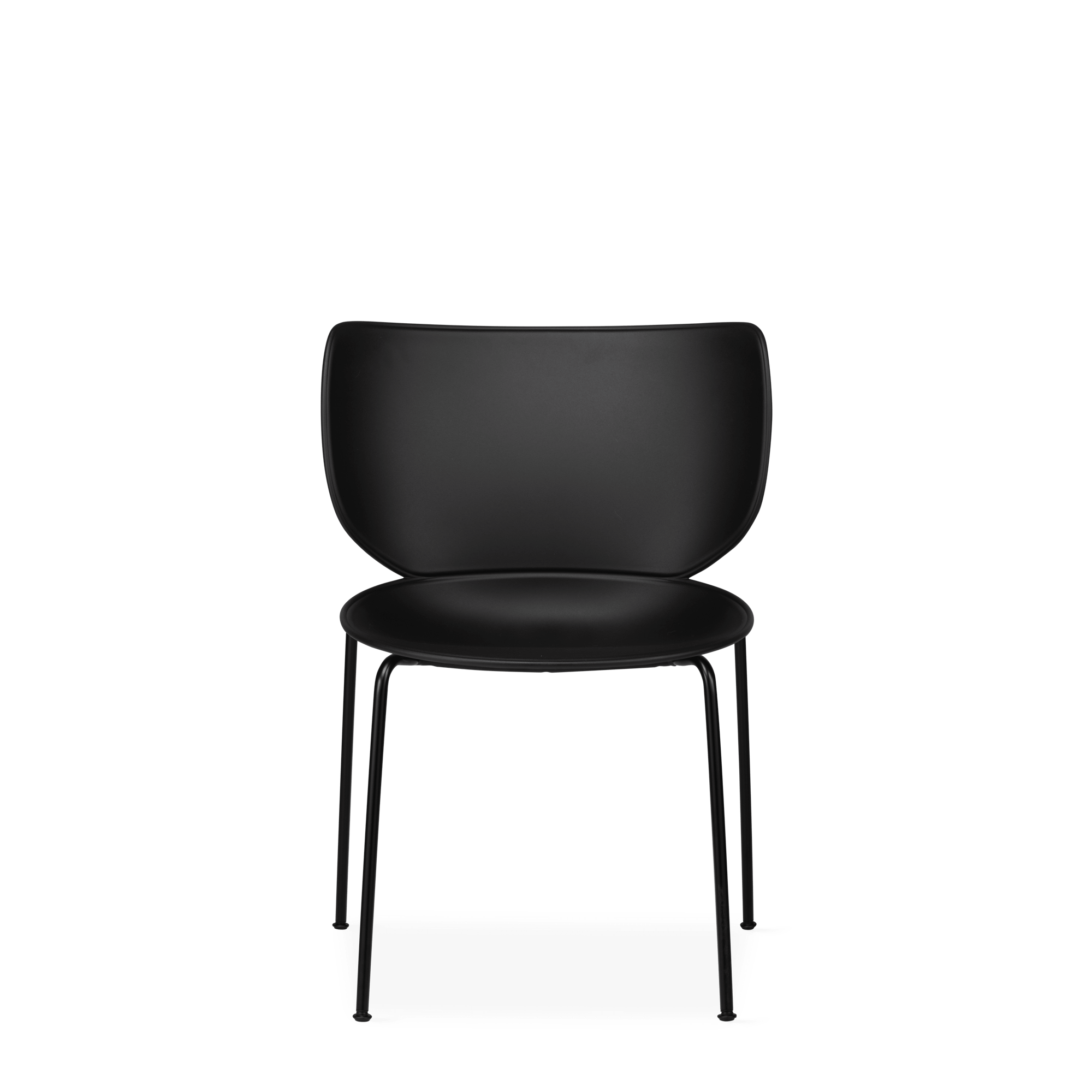 Moooi Hana Lot de 2 Chaises de Salle à Manger Non Rembourrées, Noir, Empilable