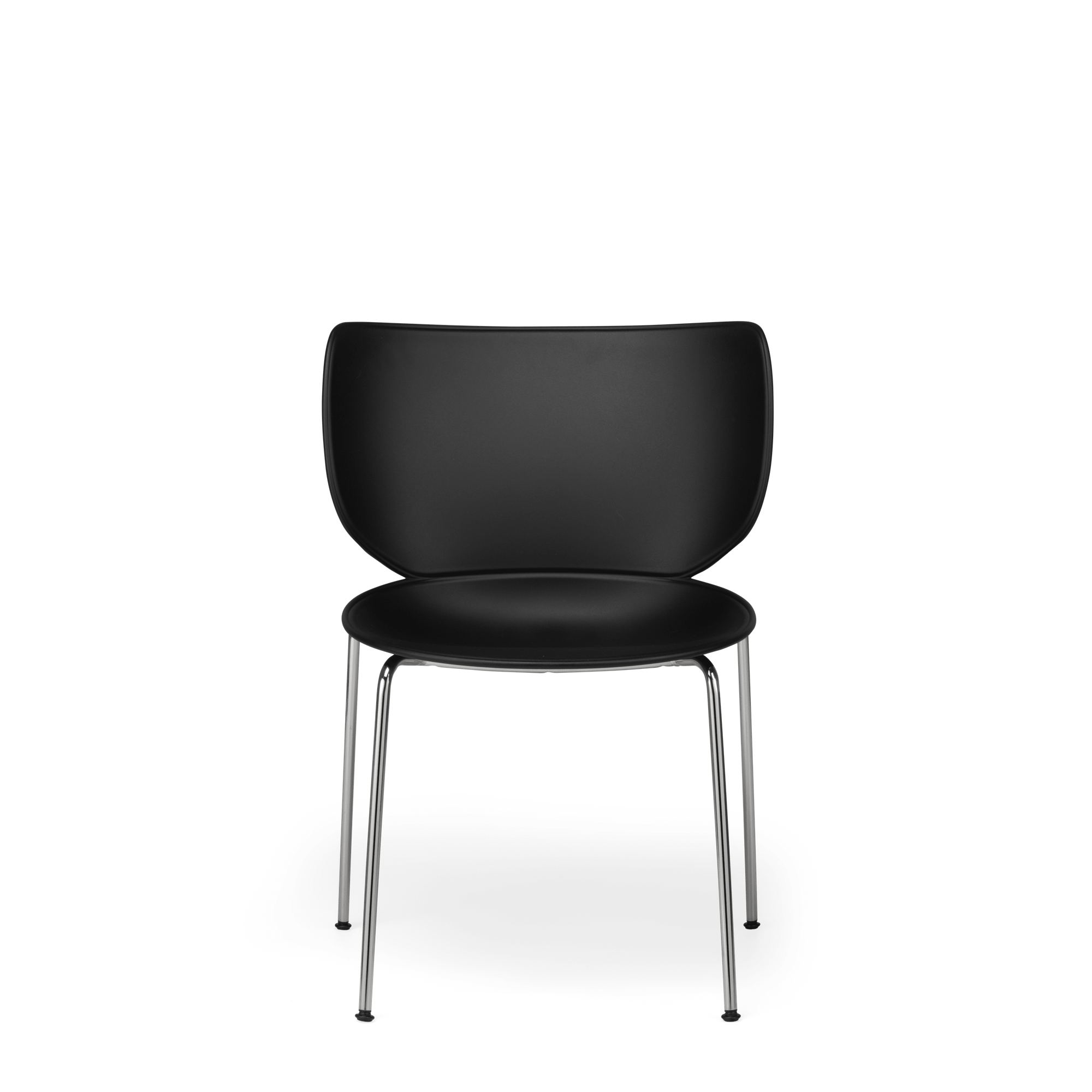 Moooi Hana Dining Chair Unpadded Set of 2 Black/ Chrome Stackable