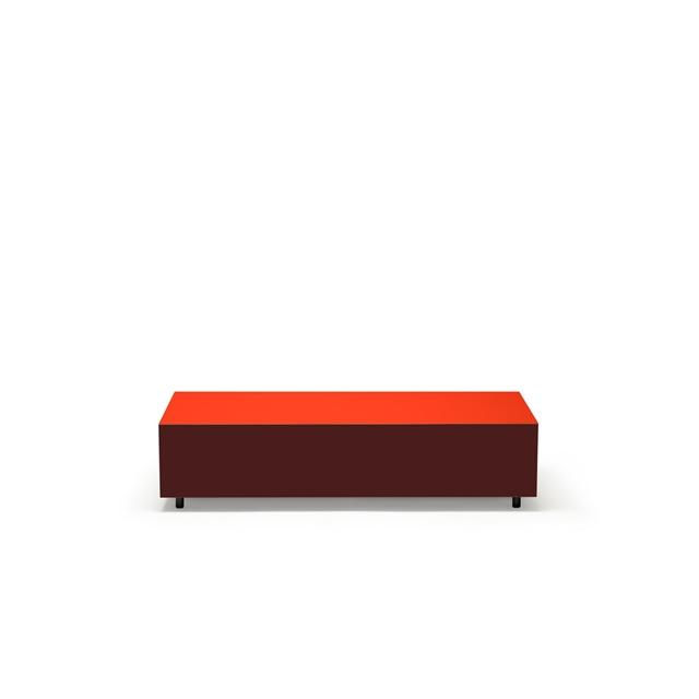 Established & Sons Bloc Sofabord Med Skuffe L120 Bright Red/Burdundy/Clay
