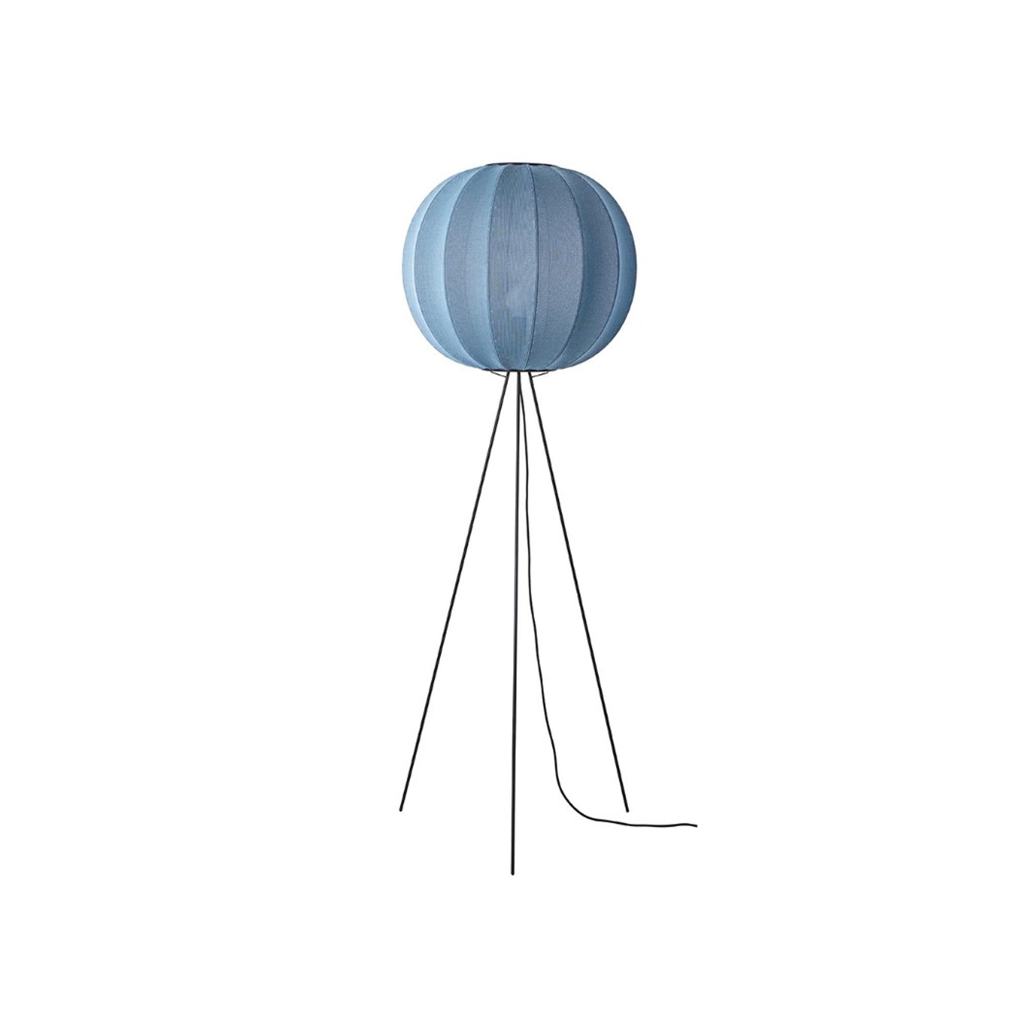 Made By Hand Knit-Wit Round Floor lamp High Ø60 Blue Stone
