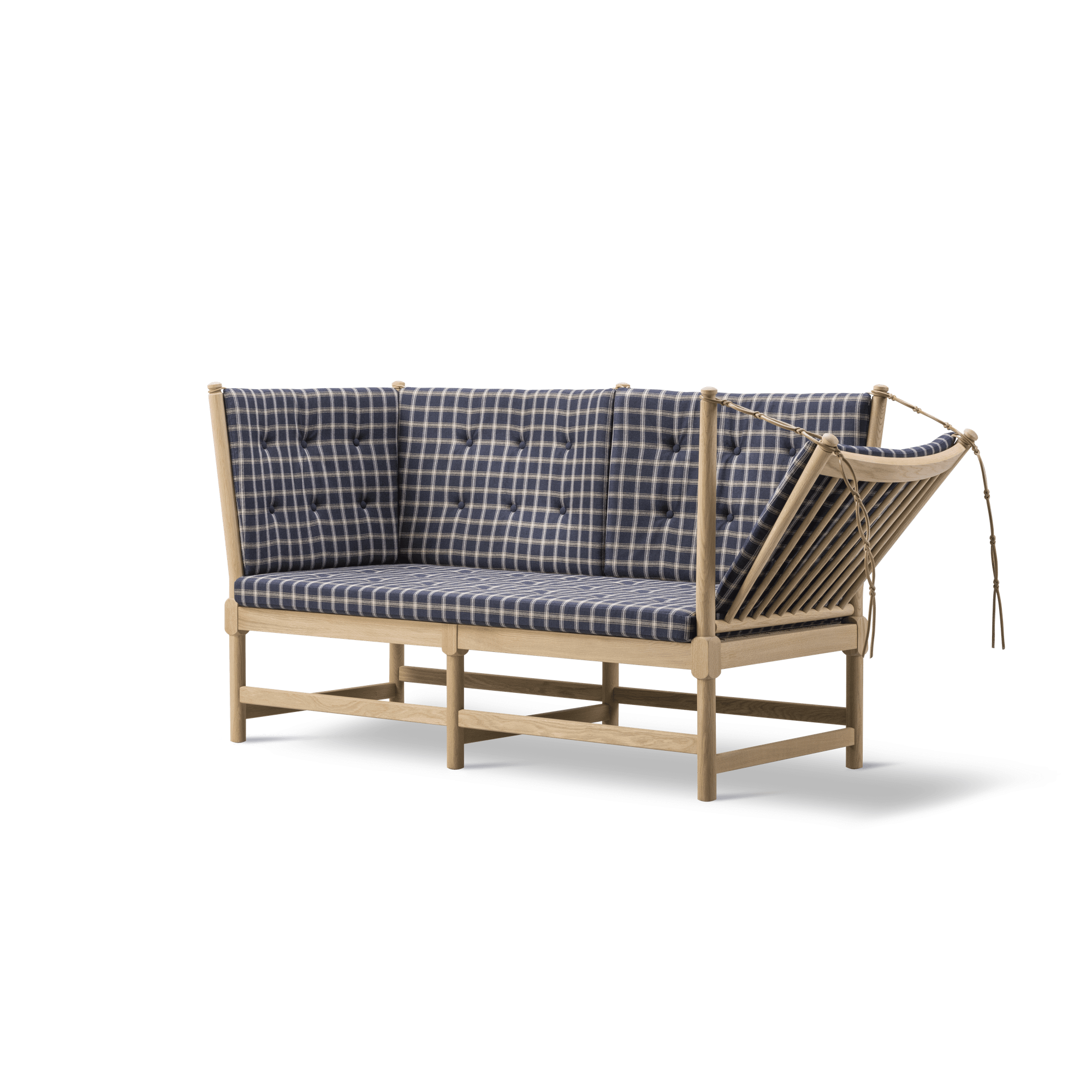 Fredericia Furniture Tremmesofa med Klap Højre inkl. Knapper Sæbebehandlet Eg/Cortil 53932