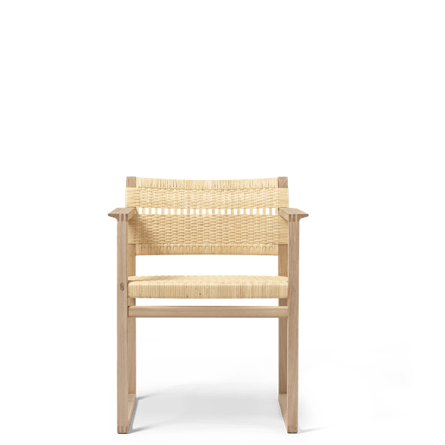 Fredericia Furniture BM62 Spisebordsstol M. Armlæn Sjeneflet/Olieret Eg