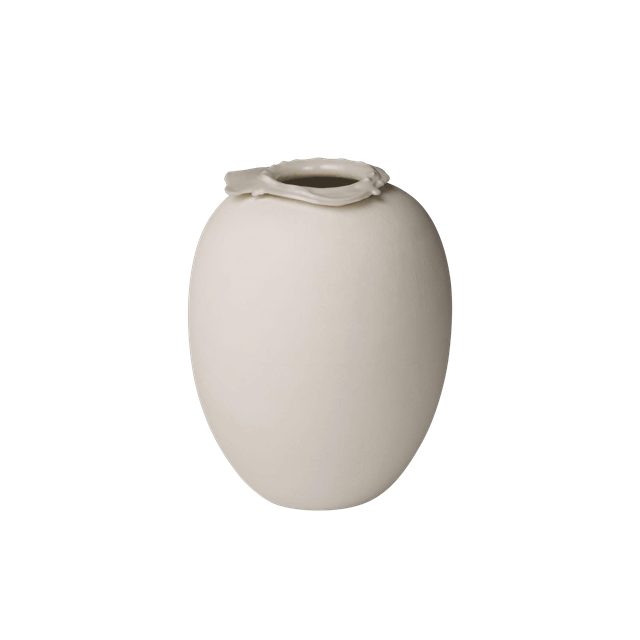 Northern Brim Vase H28 Beige