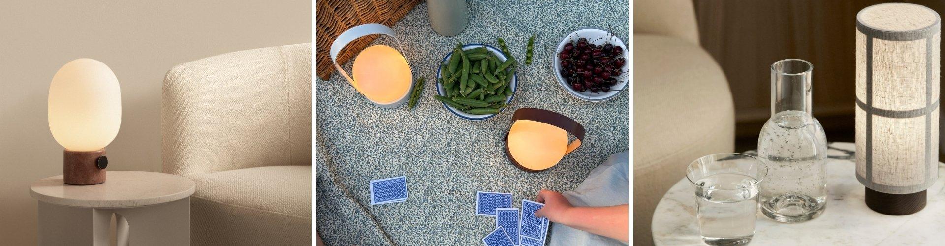 Explore Audo's range of portable lamps. — perfect for late summer evenings on the balcony!