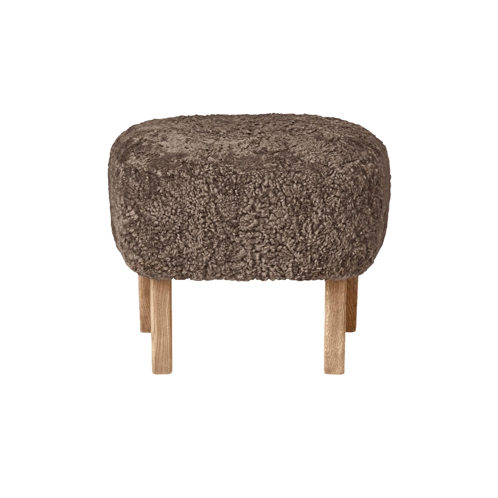 Audo Ingeborg Ottoman Natural Oak/Sheepskin Sahara