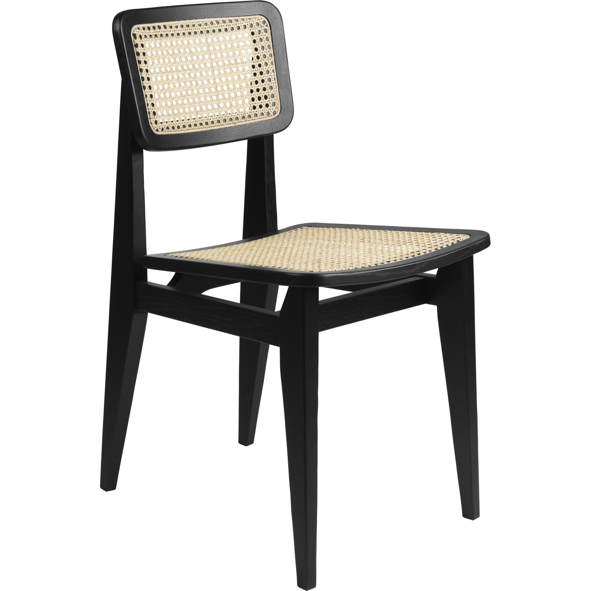 GUBI C-Chair Ruokapöydän Tuoli French Wicker/Black Oak