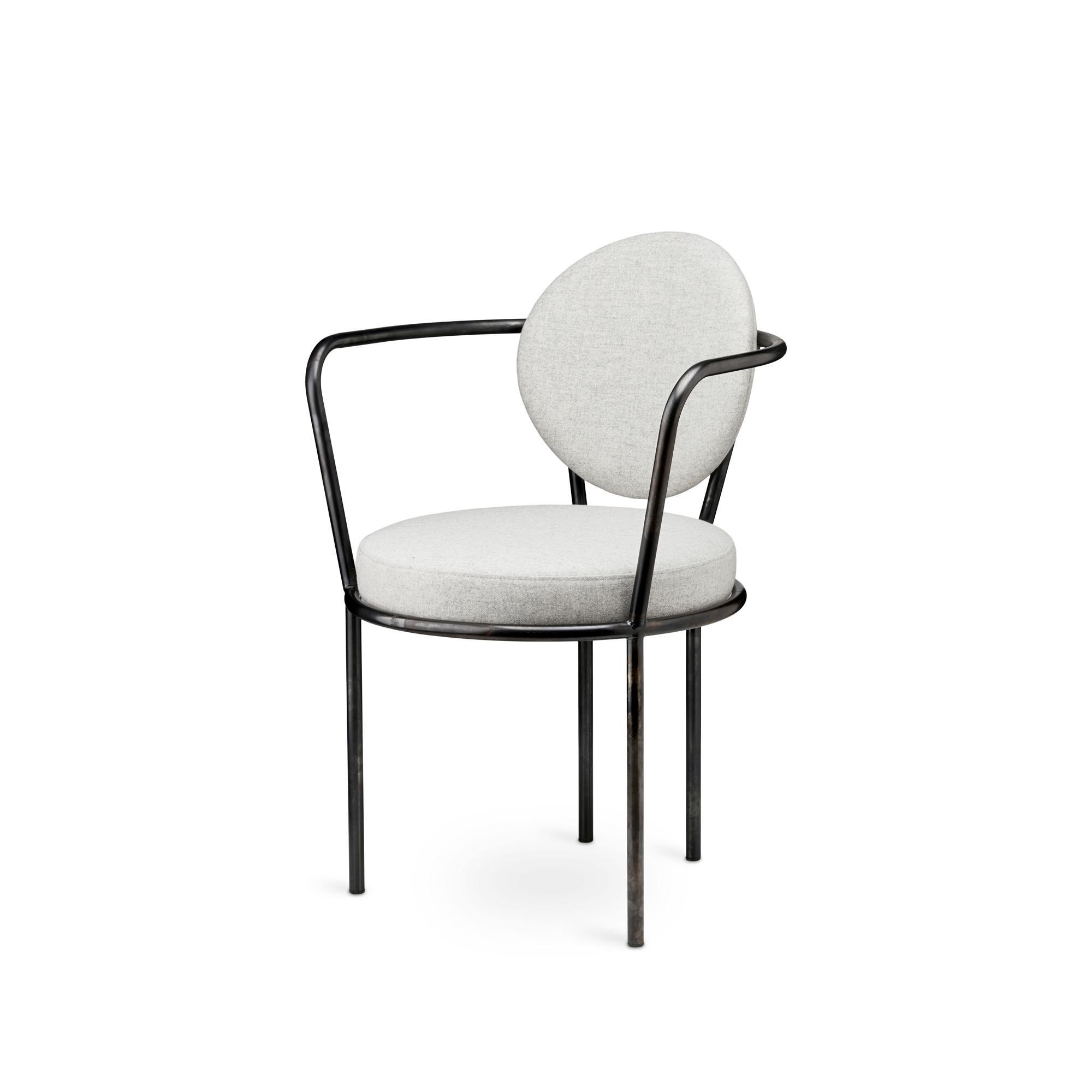 Design By Us Casablanca Spisebordsstol Rå Metal/Grå Quartz