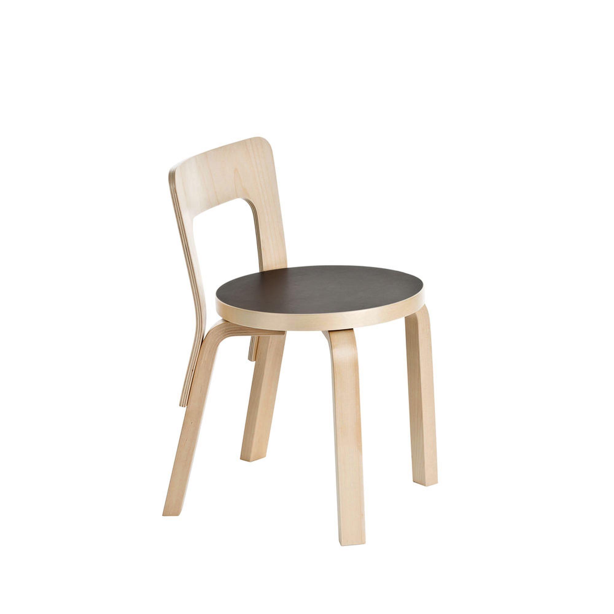 artek N65 Children\'s Chair Black Linoleum