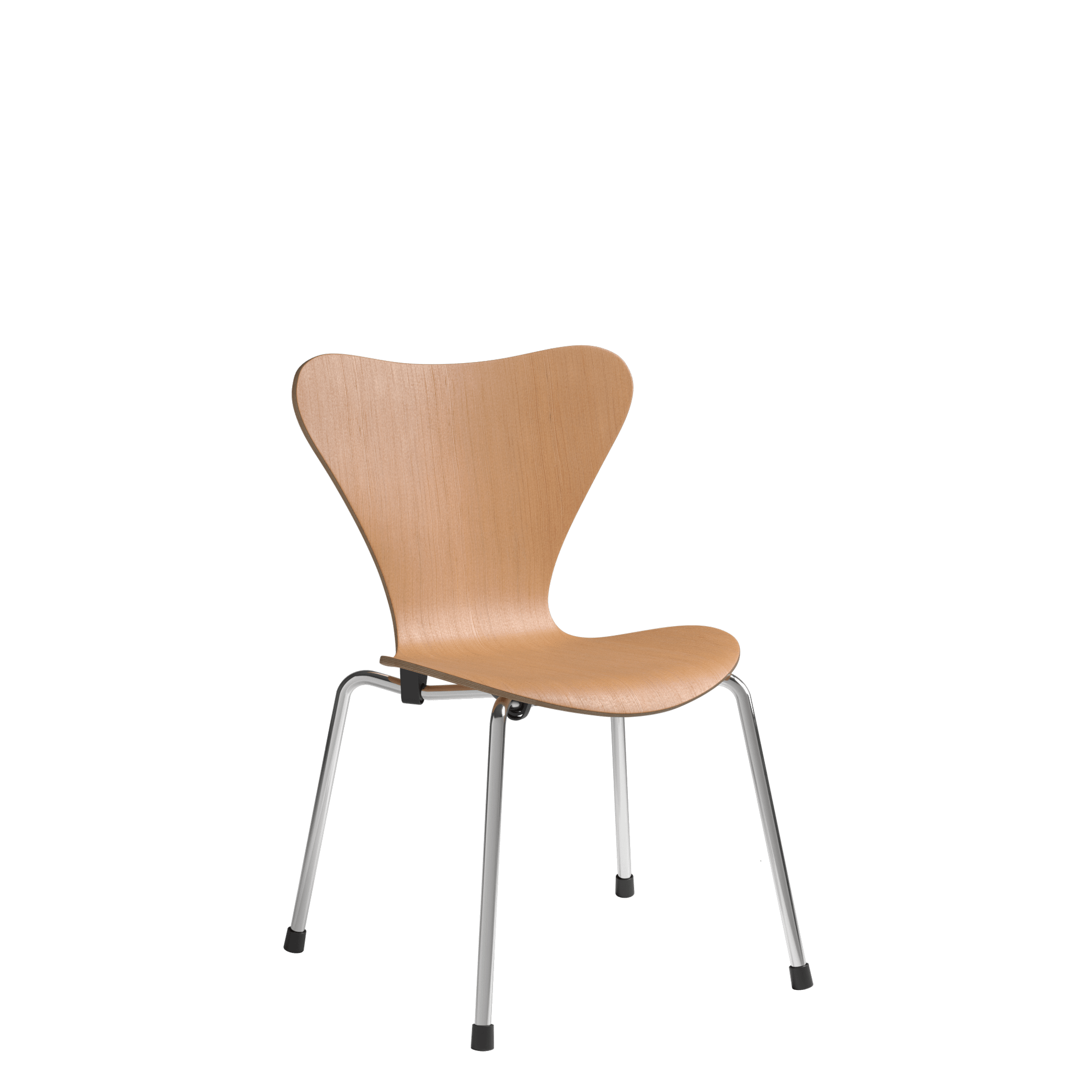 Fritz Hansen Series 7 Lasten Tuoli Kromi/Oregon Pine