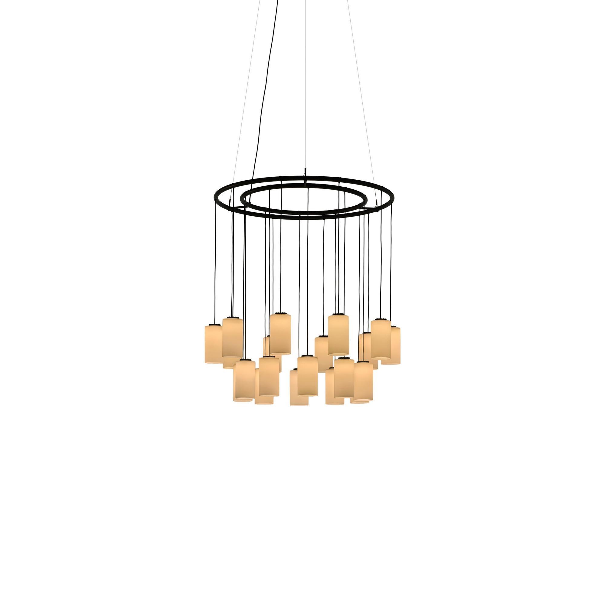 Santa & Cole Cirio Kroonluchter S Hanglamp Wit Opaal/Glas