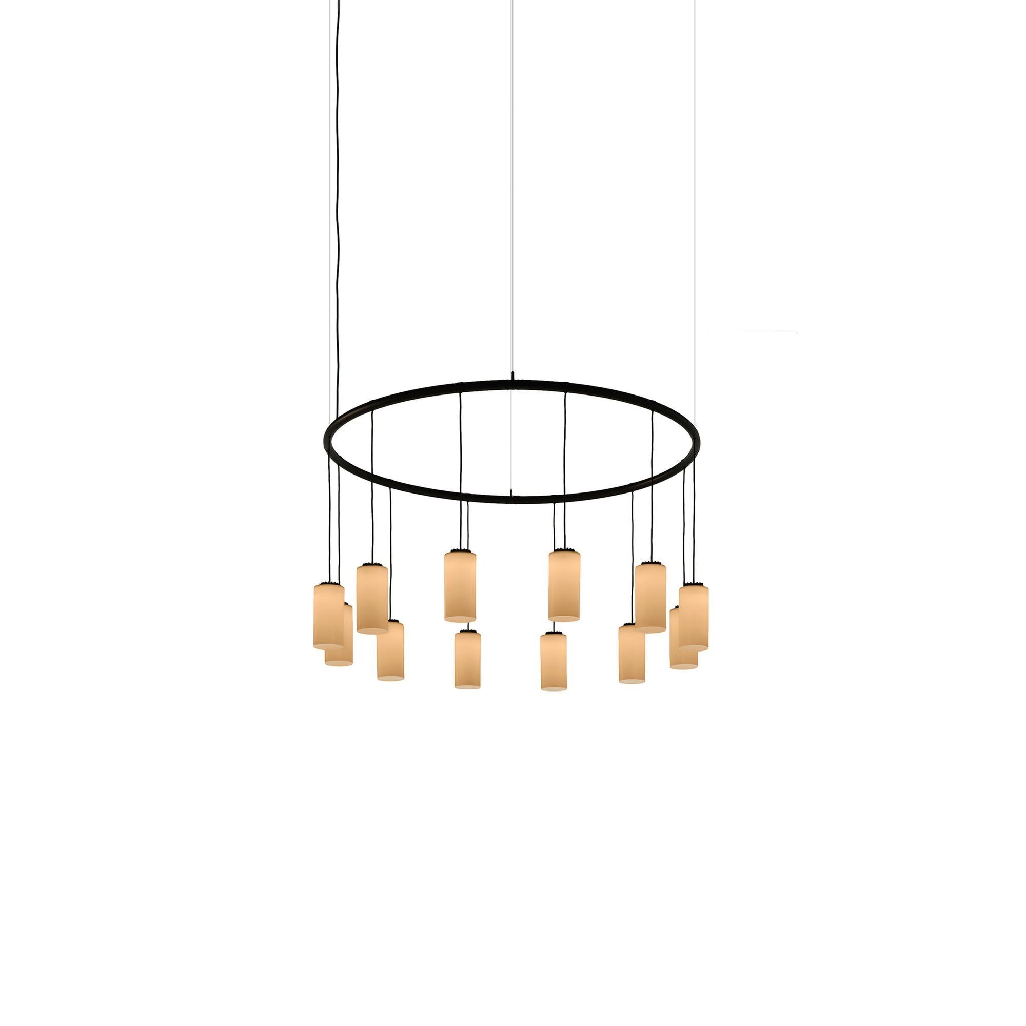 Santa & Cole Cirio ronde S Hanglamp met Wit Opaal/glas