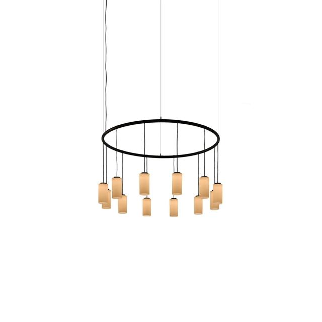 Santa & Cole Cirio Circular S Taklampa Vit Opal/Glas