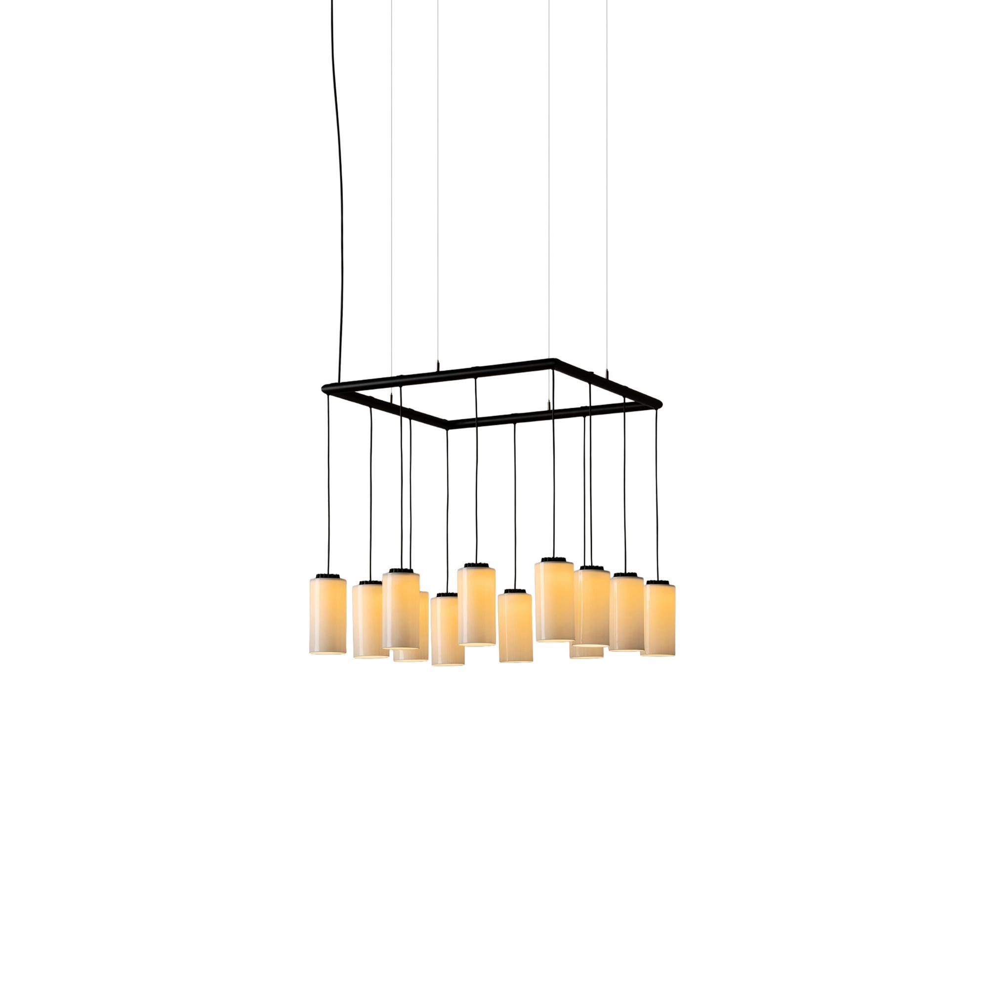 Santa & Cole Cirio Cuadrada Hanglamp Wit/porselein