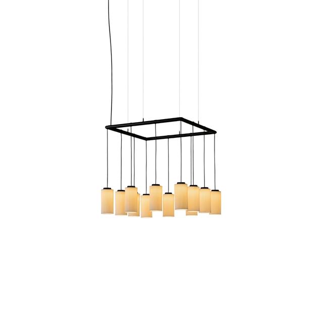 Santa & Cole Cirio Cuadrada Taklampa Vit Pana/Porslin