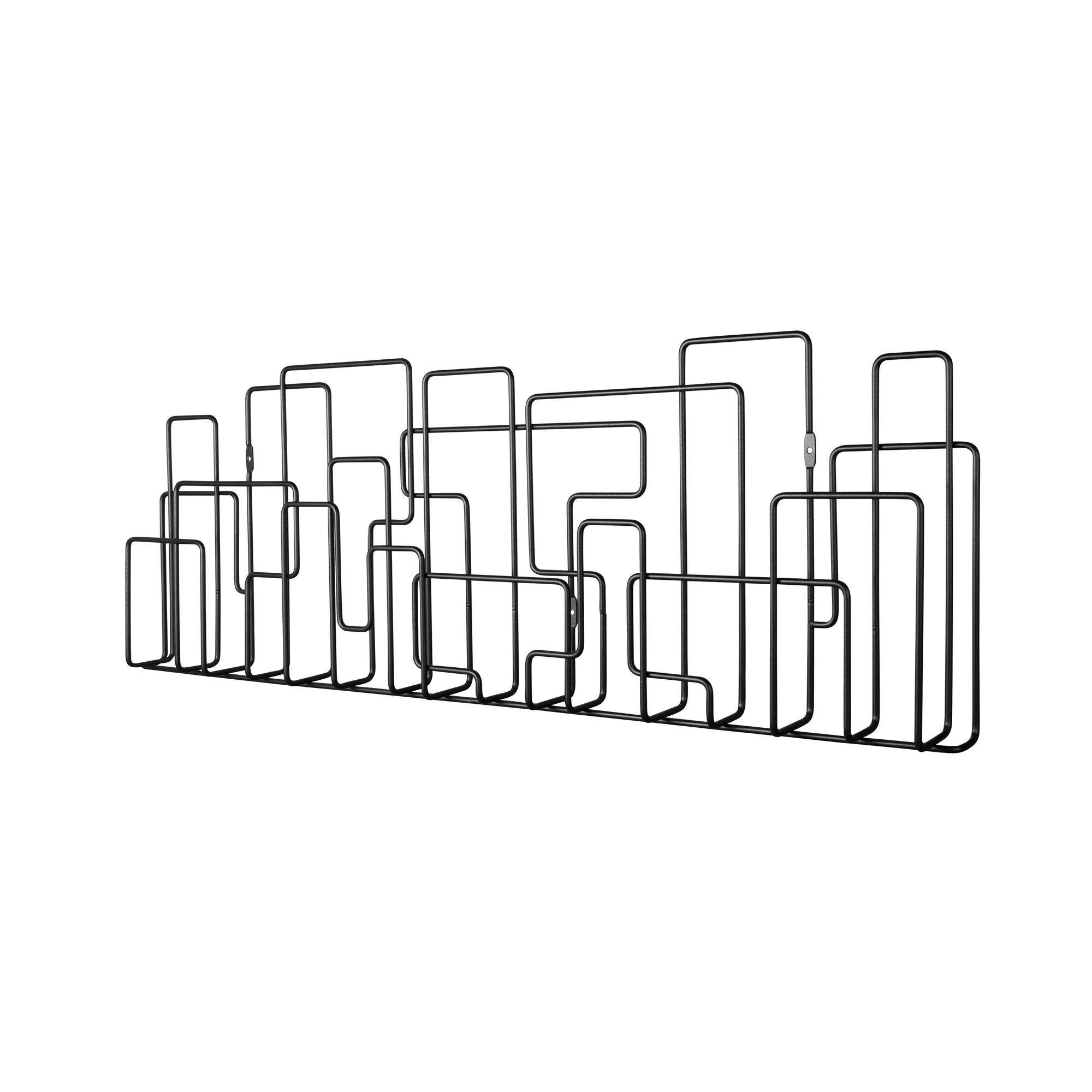 Czarny Stojak na Czasopisma Maze City Sunday