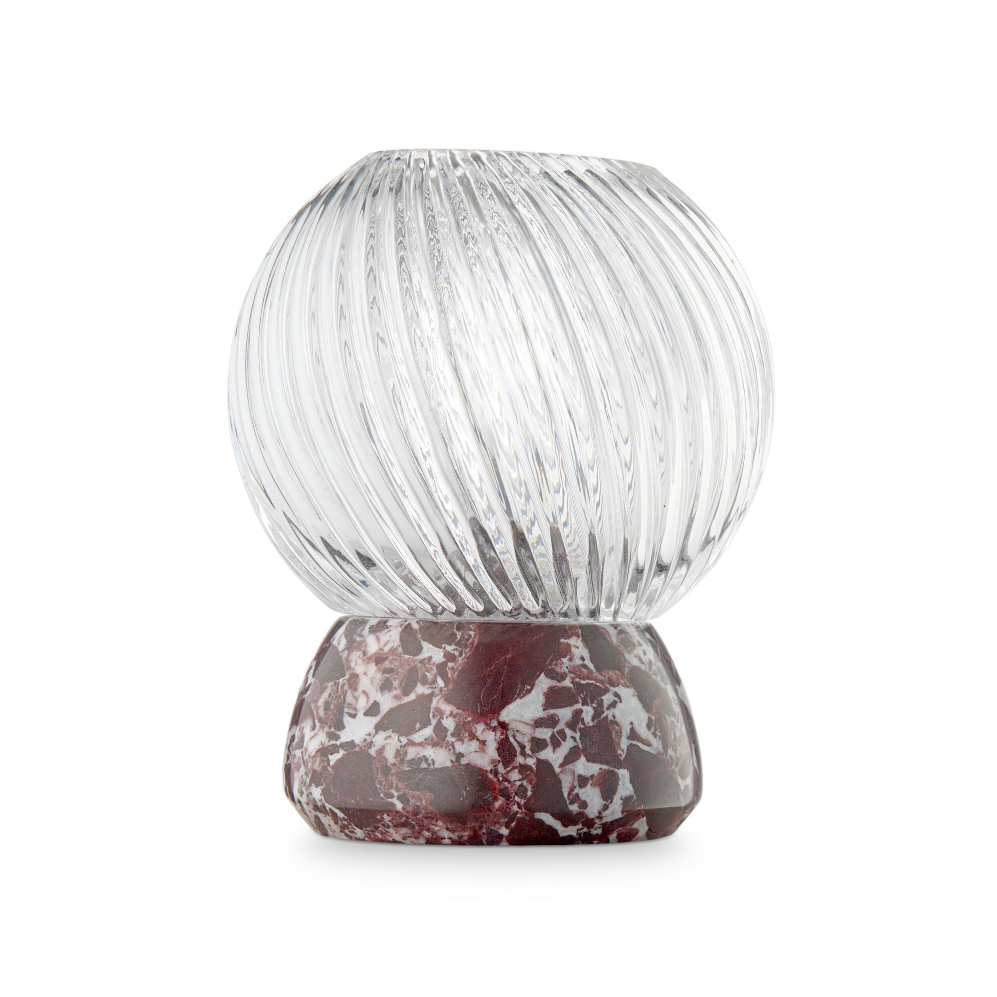 Design By Us Twist Of Marble Lysestage Burgundy/Klar