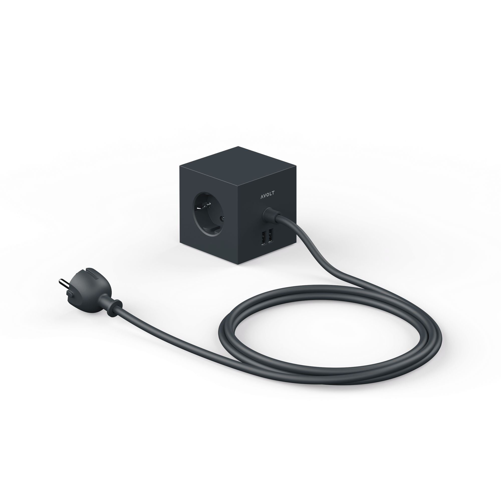 Gniazdo Avolt Square 1 USB A i Magnes Stockholm Black