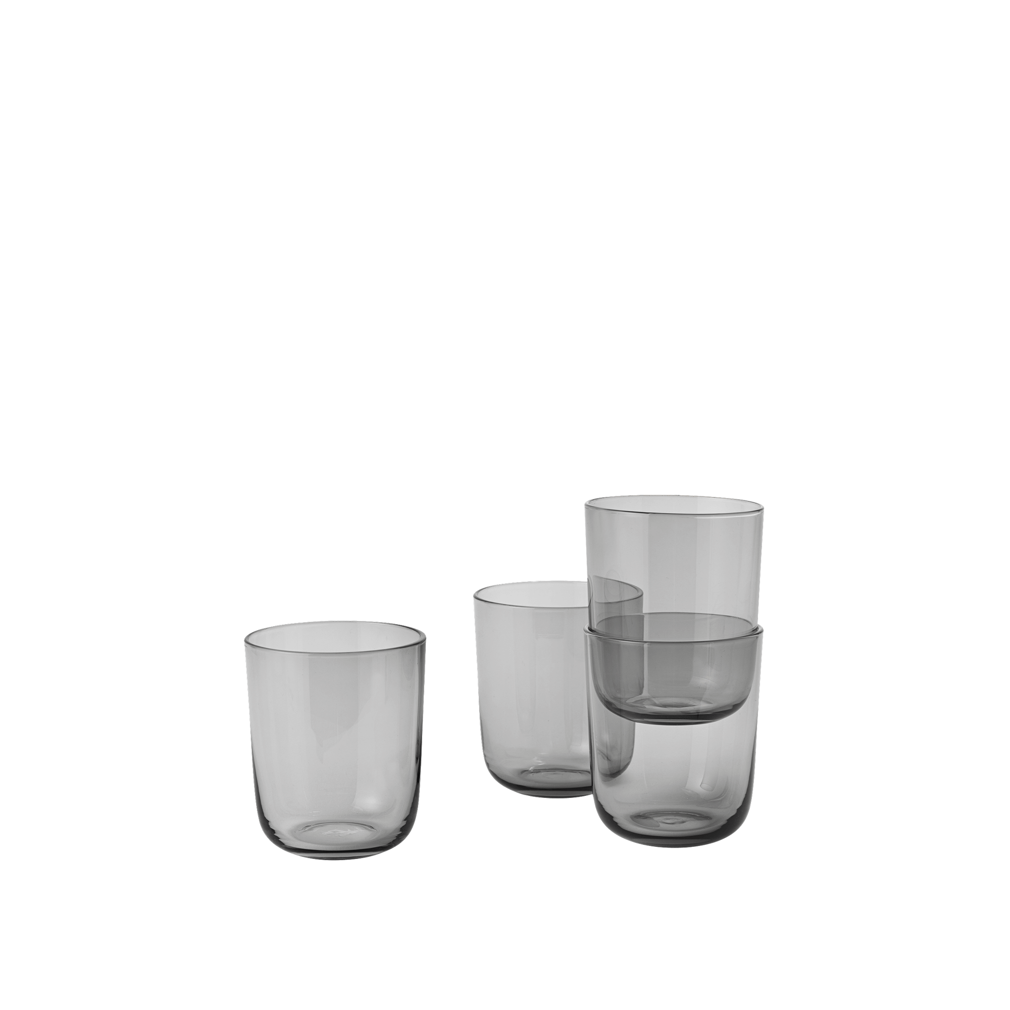 Muuto Corky Glass 4 Pcs Gray 10 cm