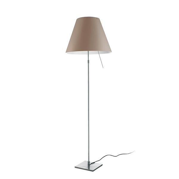 Luceplan Costanza Floor Lamp Alu/Shaded Stone W. Dimmer