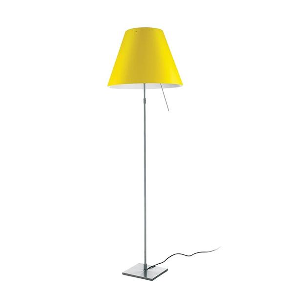 Luceplan Costanza Floor Lamp Alu/Smart Yellow W. Dimmer