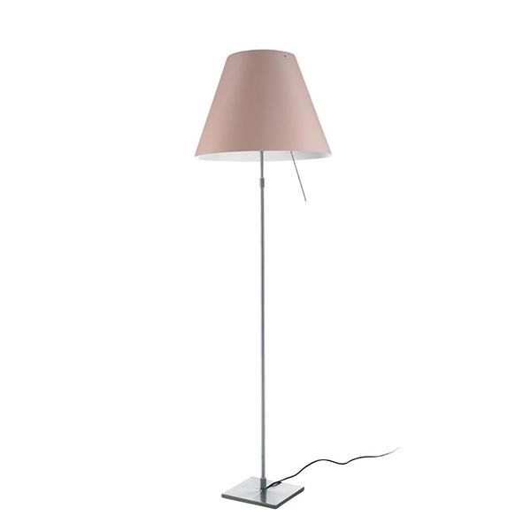 Luceplan Costanza Floor Lamp Alu/Soft Skin w. dimmer