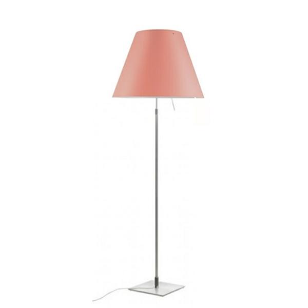 Luceplan Costanza Stehleuchte Weiß/Mystisches Rosa m. Dimmer