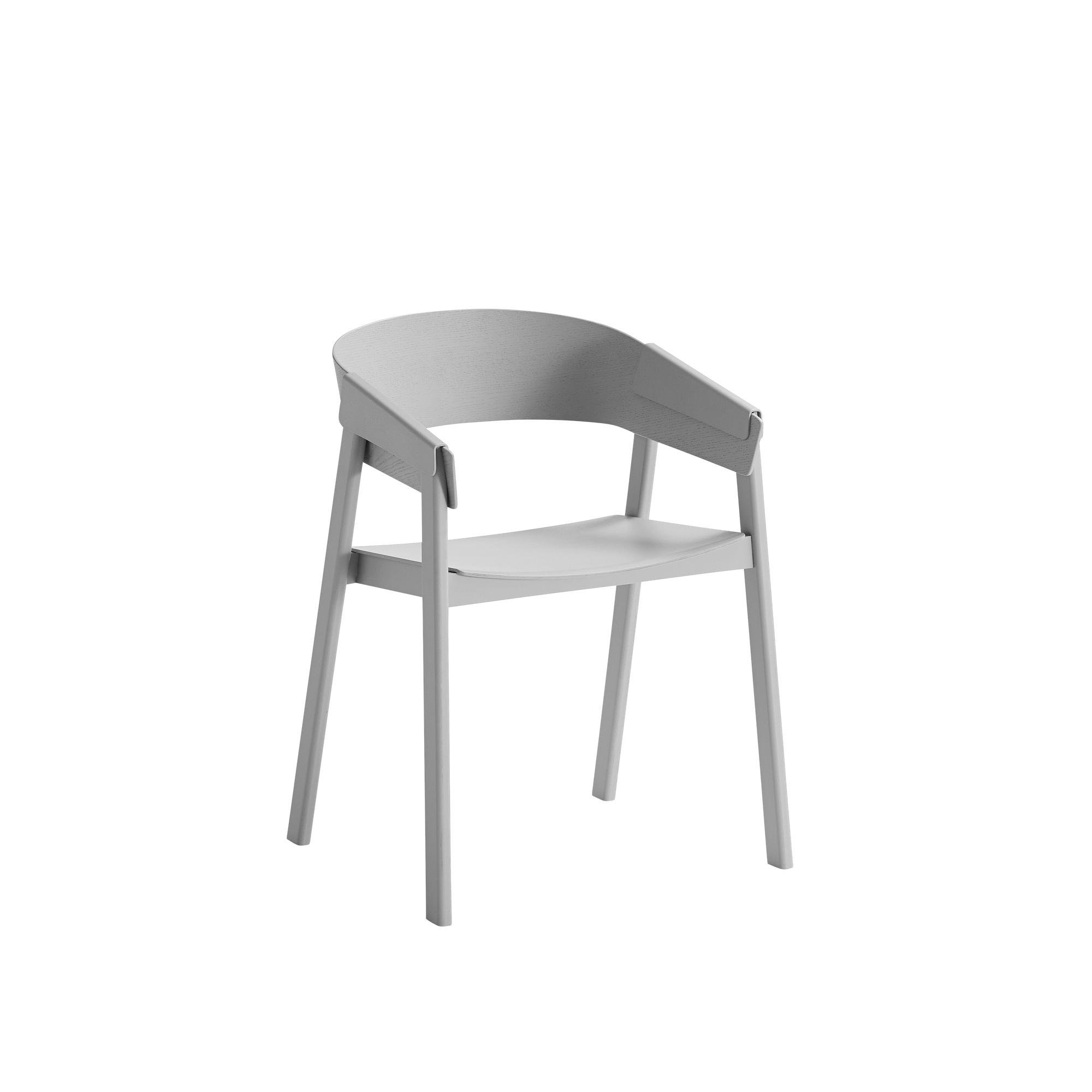 Muuto Cover Dining Chair M. Armrest Gray