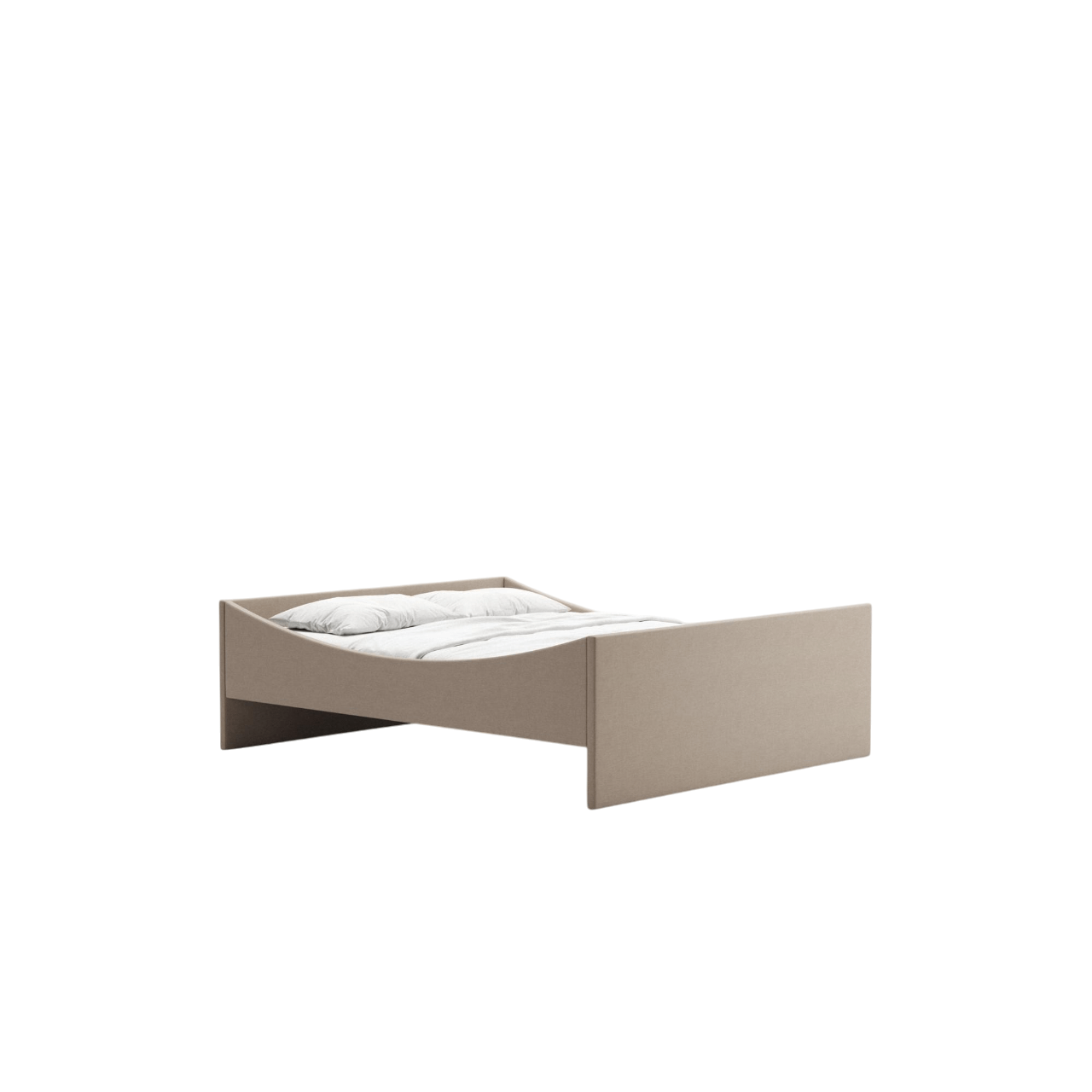 Cadre de lit incurvé Rye Sleep 180x200 Beige foncé