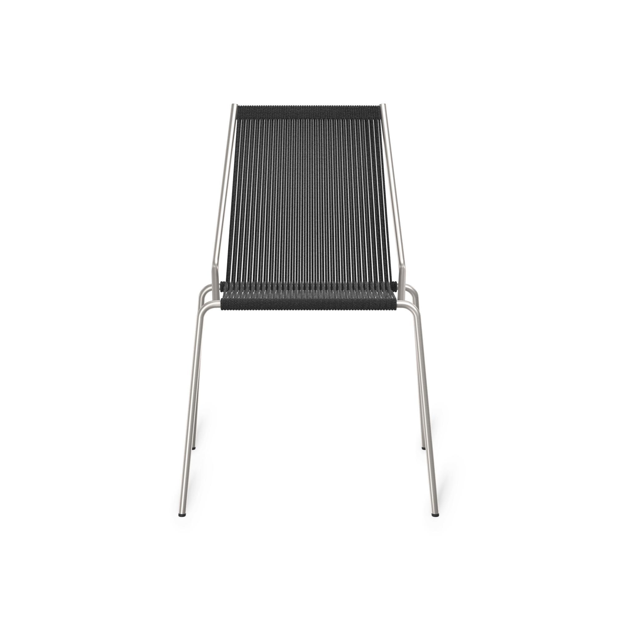 Thorup Copenhagen Noel Dining Chair Stainless Steel/ Black Linen