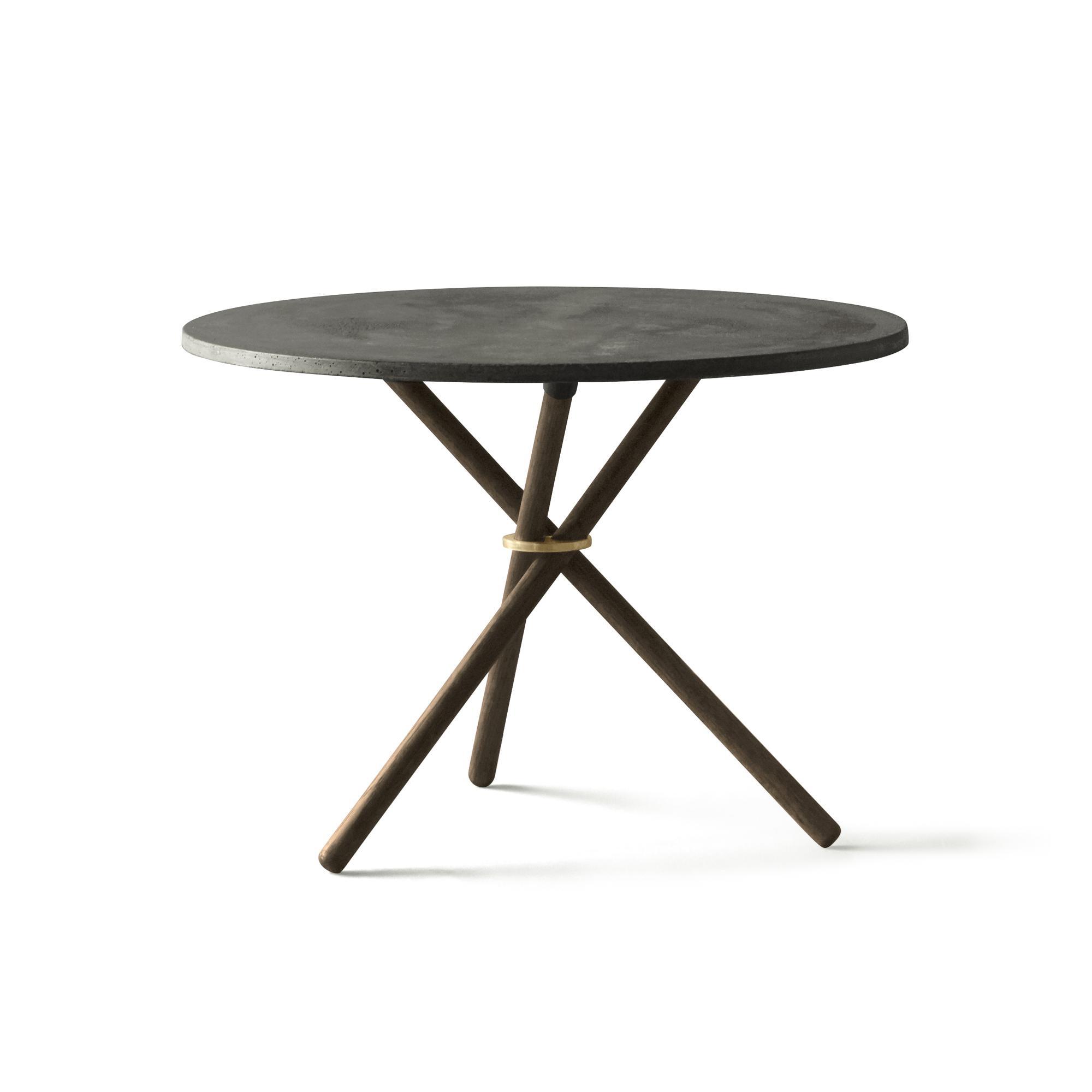 Eberhart Daphne Coffee Table Ø65 Dark Concrete/Dark Oak