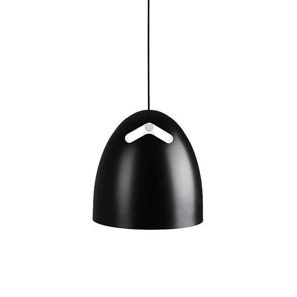 Darø Bell+ Pendelleuchte Eiche-Schwarz Mittel
