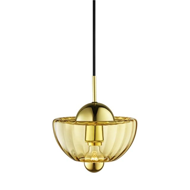Design By Us Lotus Taklampa Amber/Guld
