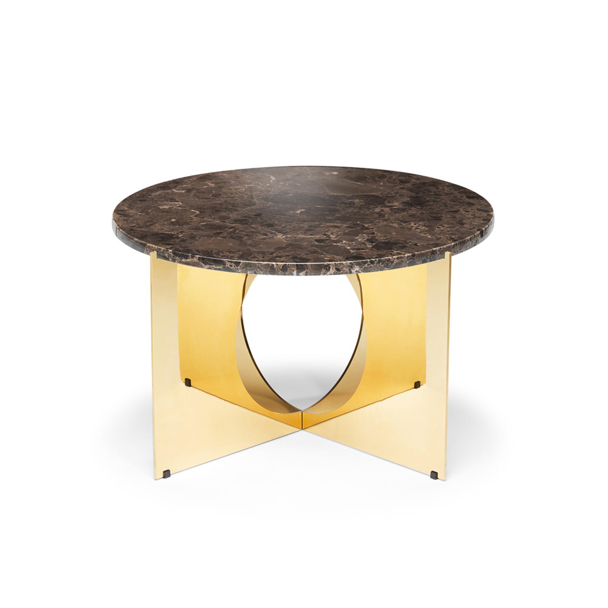 Design By Us This Is Art Sofabord Guld/Brun Marmor