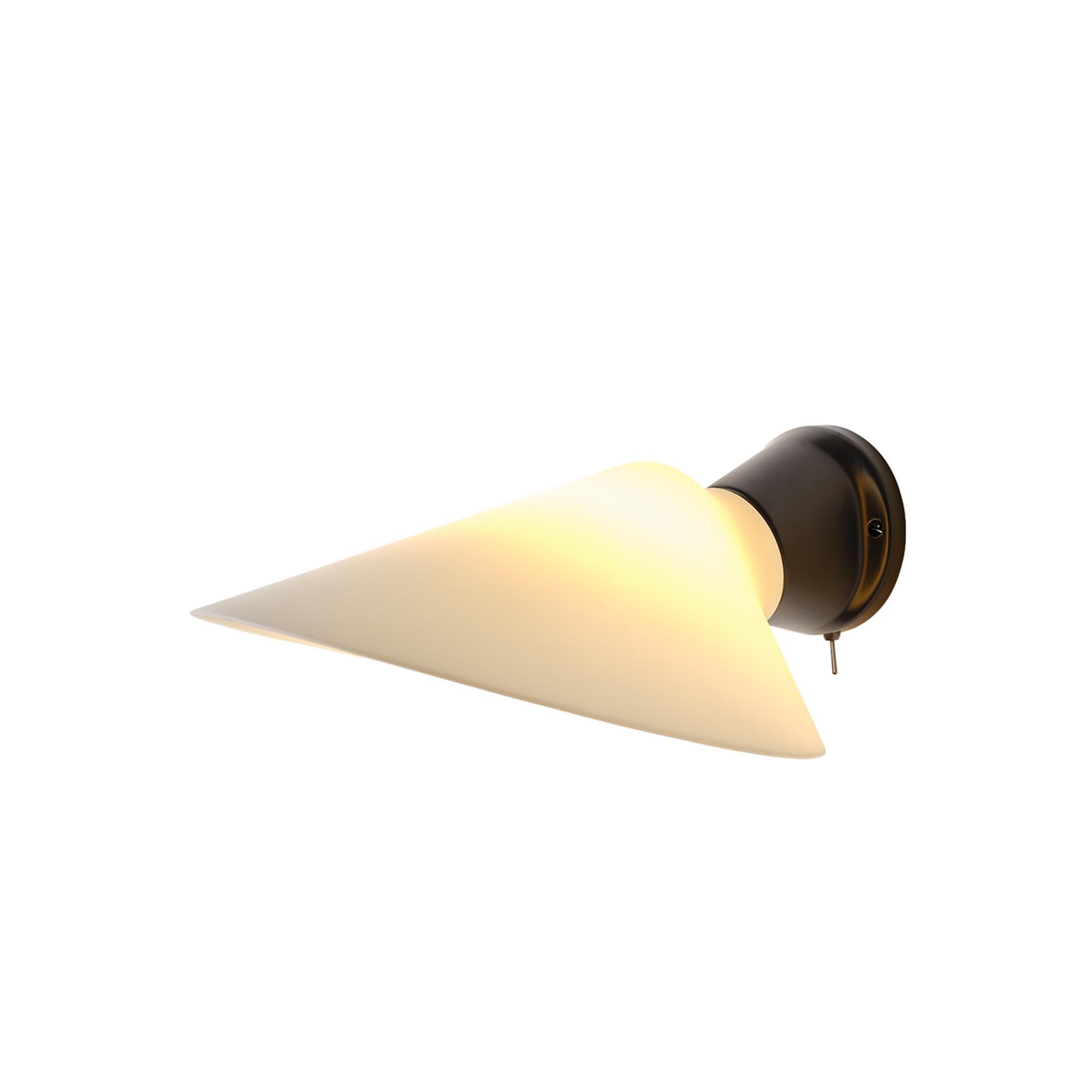 DCWéditions Plume SW Wandlamp Zwart/ Polycarbonaat