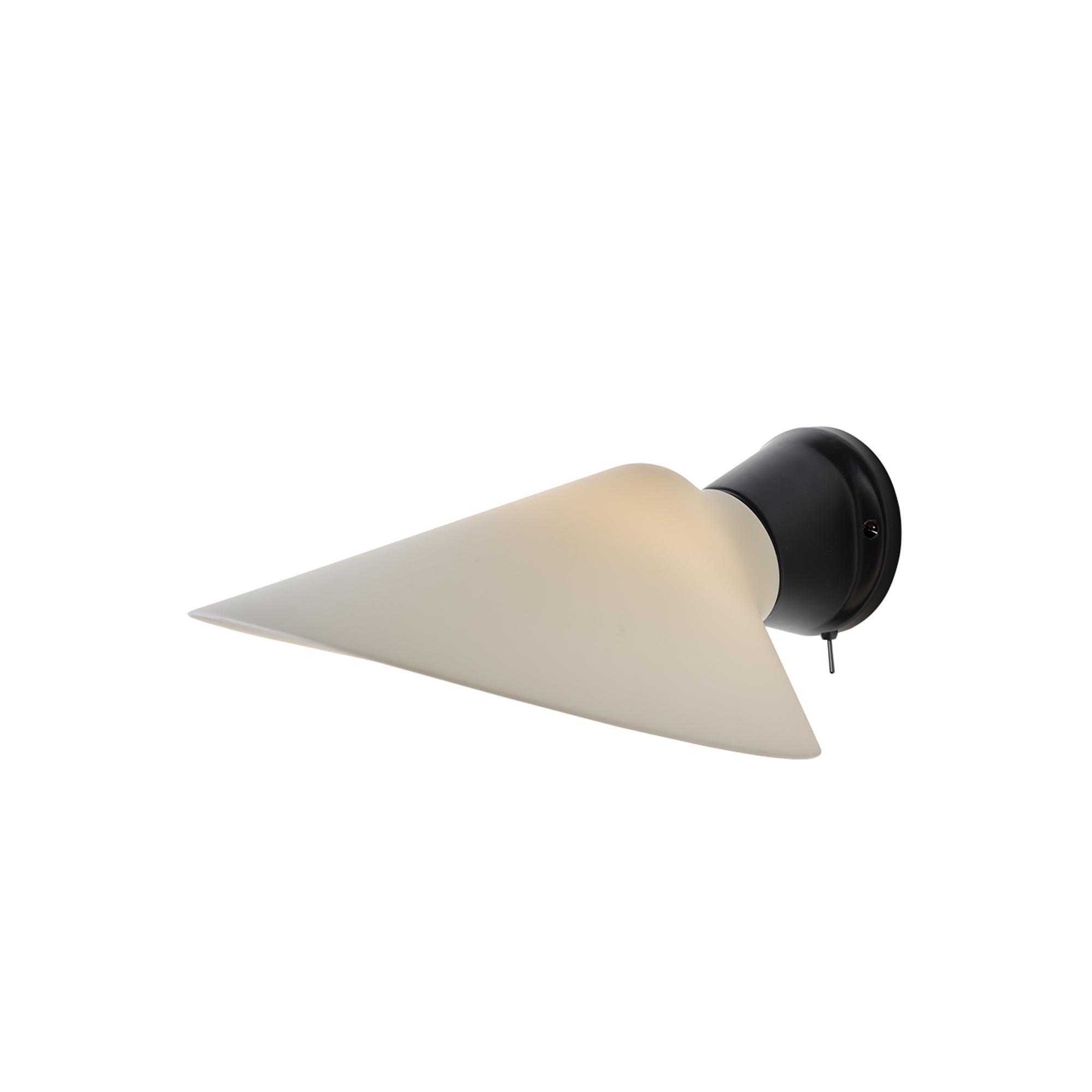 DCWéditions Plume SW Wandlamp Zwart/ Porselein