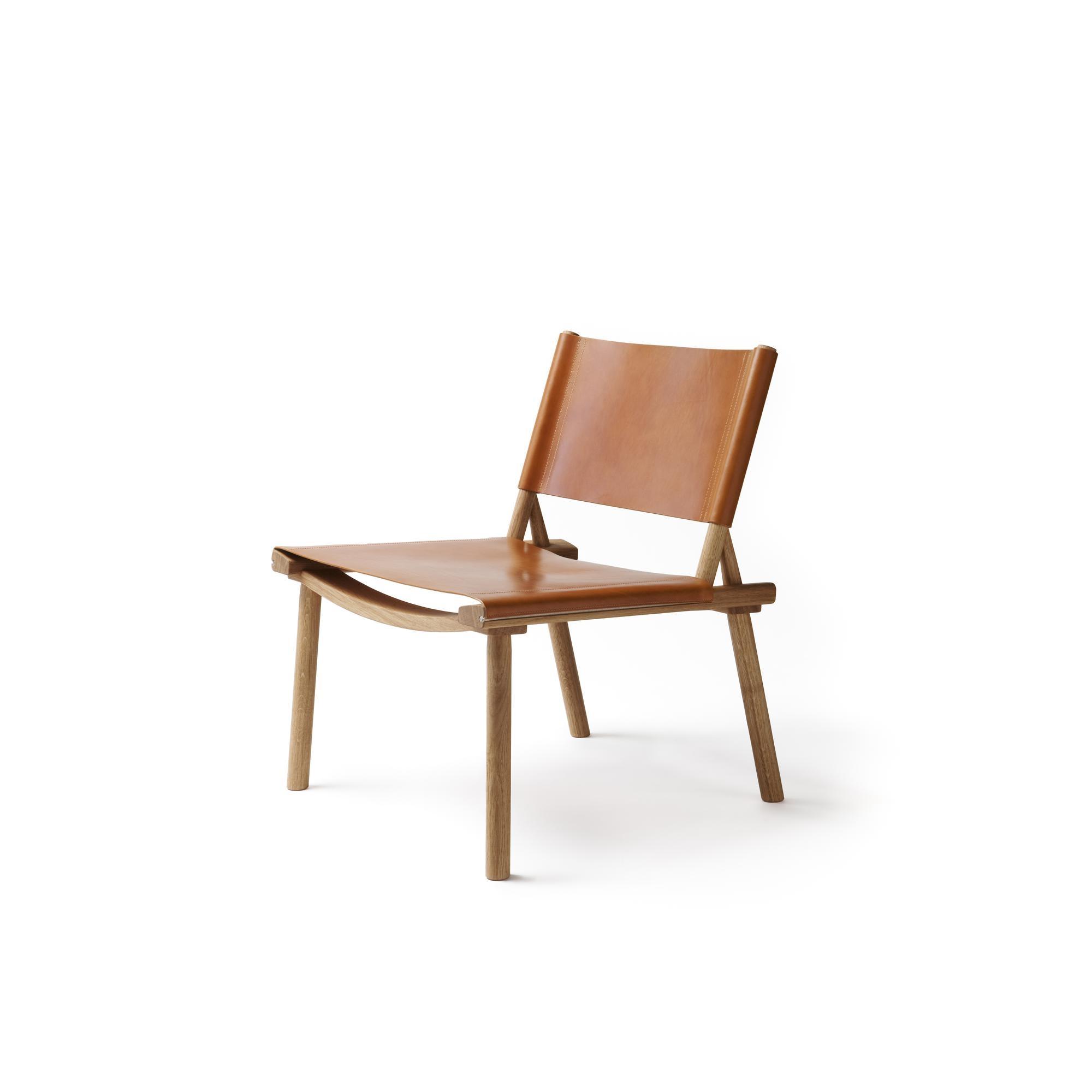 Nikari December Armchair Oiled Oak/Cognac Leather