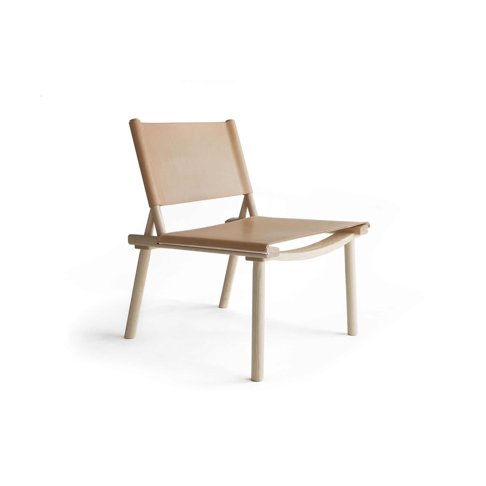 Nikari December Armchair Oiled Ash wood/Nude Leather